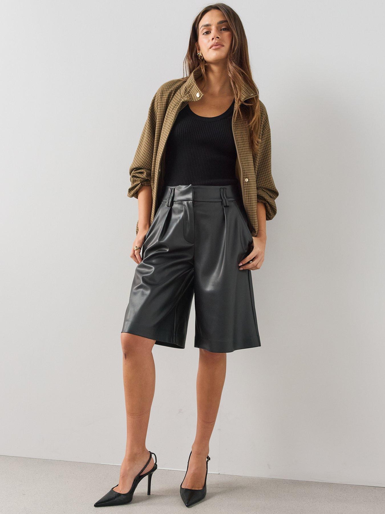 Image 6 of 7 of The Very Collection Pu Tailored Jorts