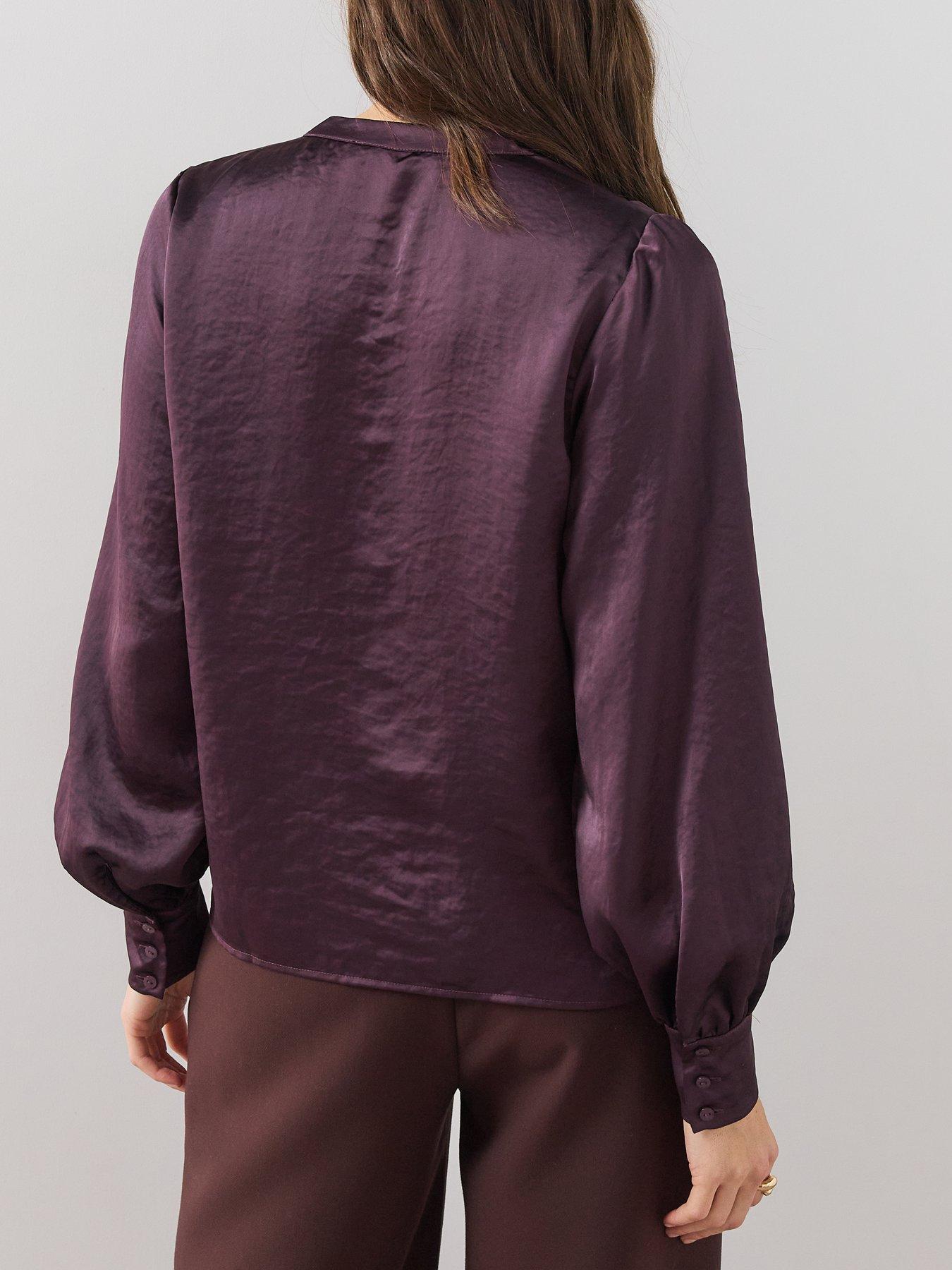 Image 2 of 6 of The Very Collection Key Hole Detail Satin Blouse