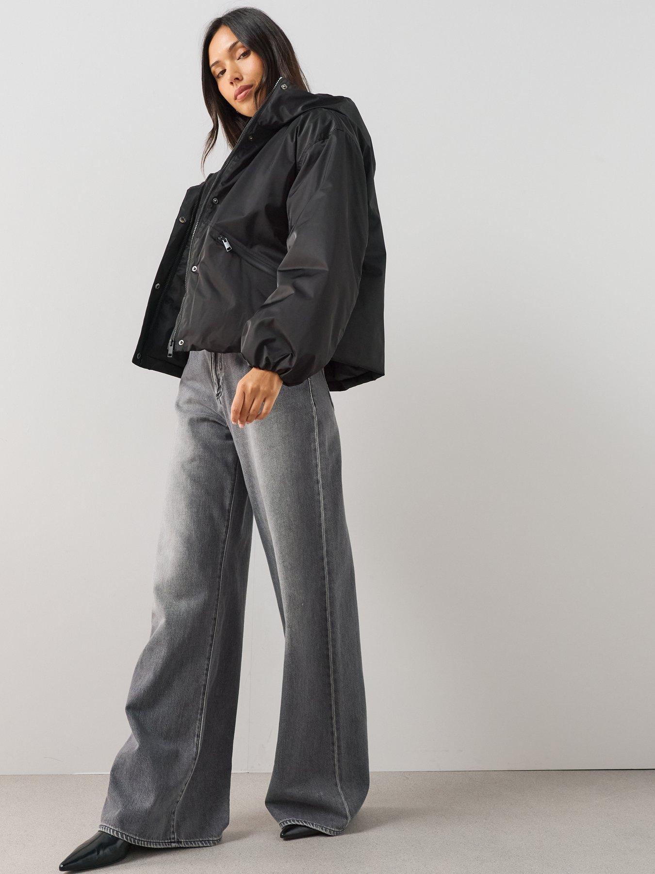 Image 3 of 7 of The Very Collection Leopard Print Padded Coat With Detachable Scarf Hood