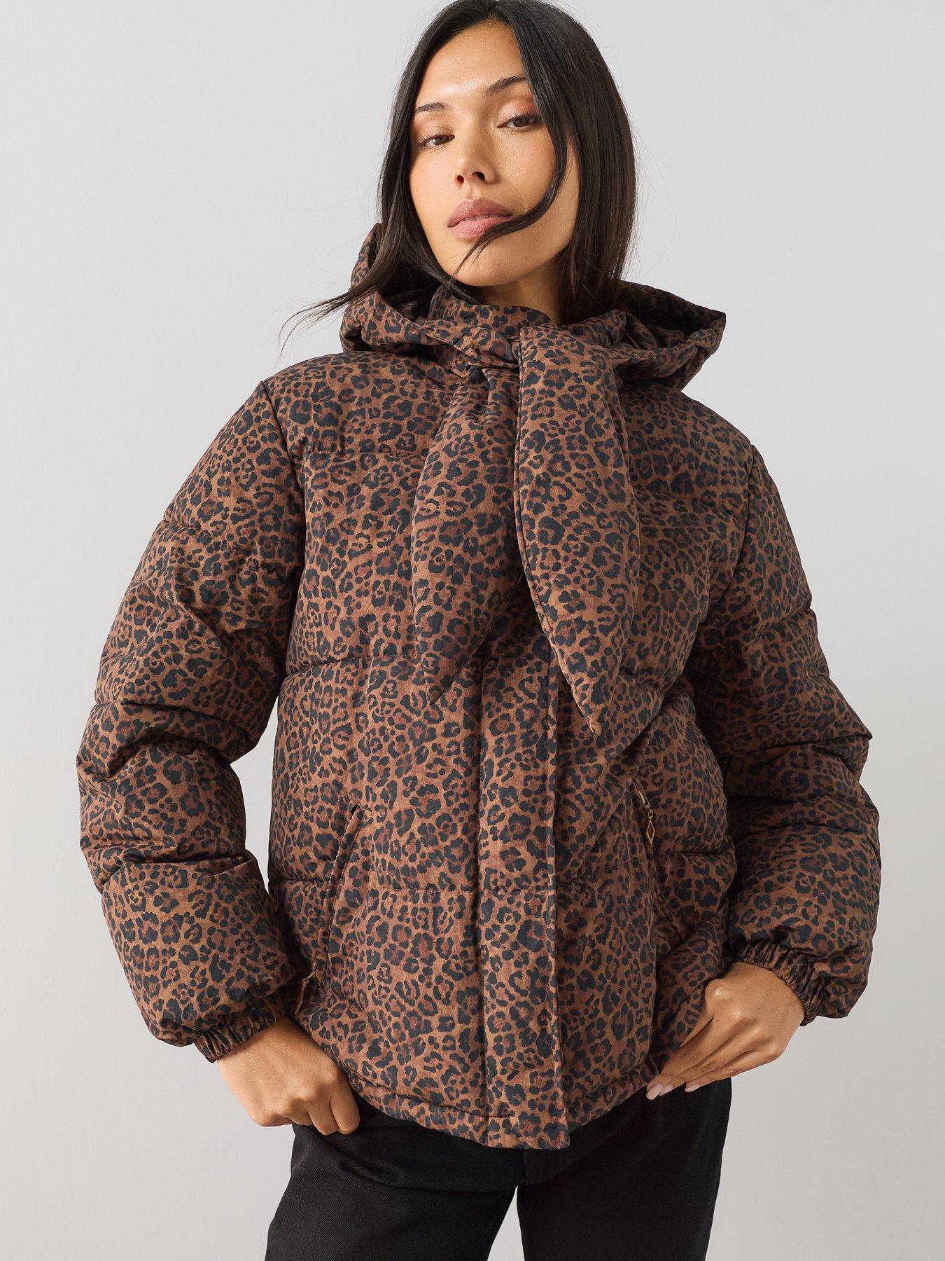 The Very Collection Padded Scarf Coat - Print