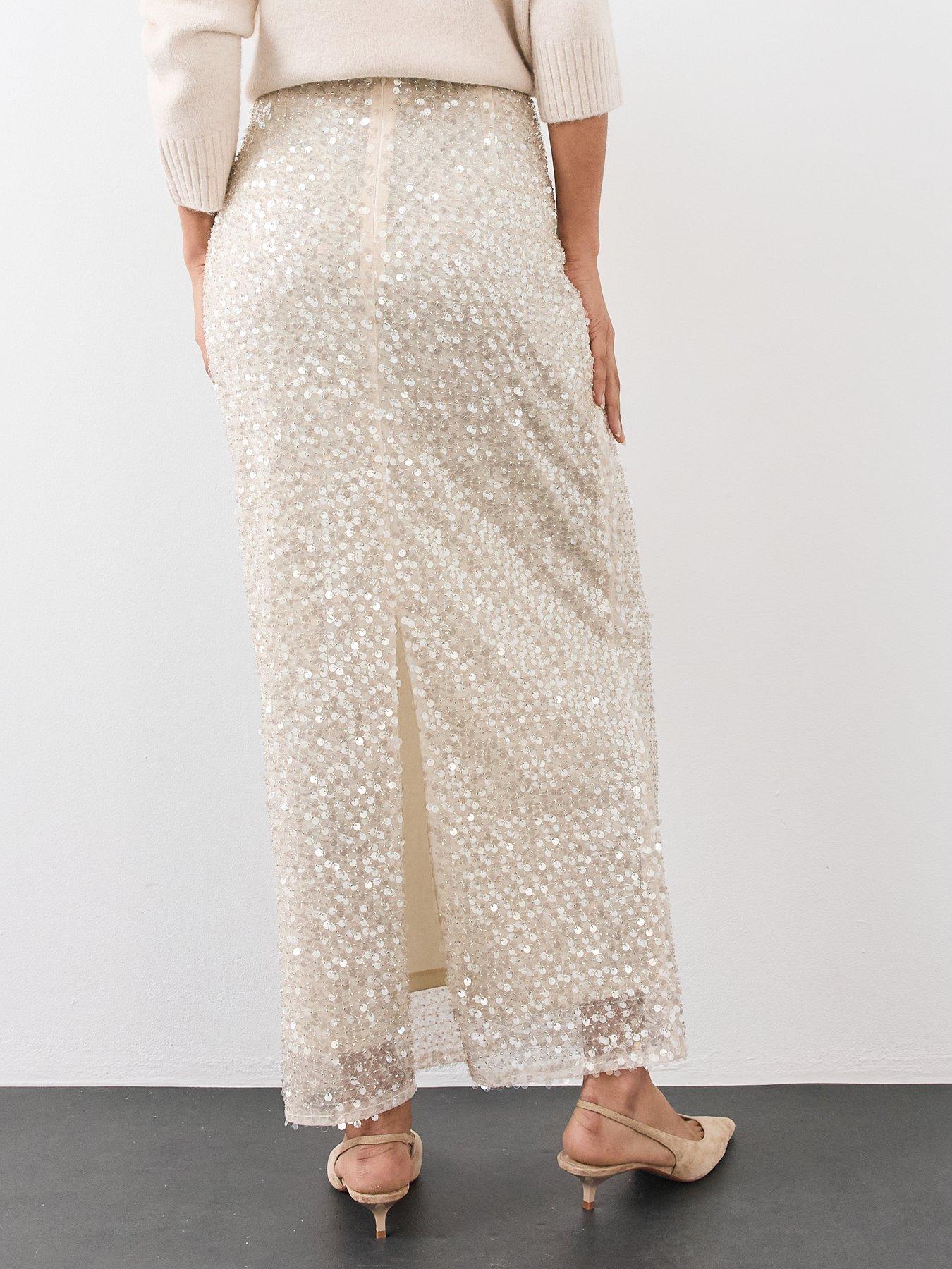 Image 2 of 7 of The Very Collection Premium Beaded Maxi Skirt