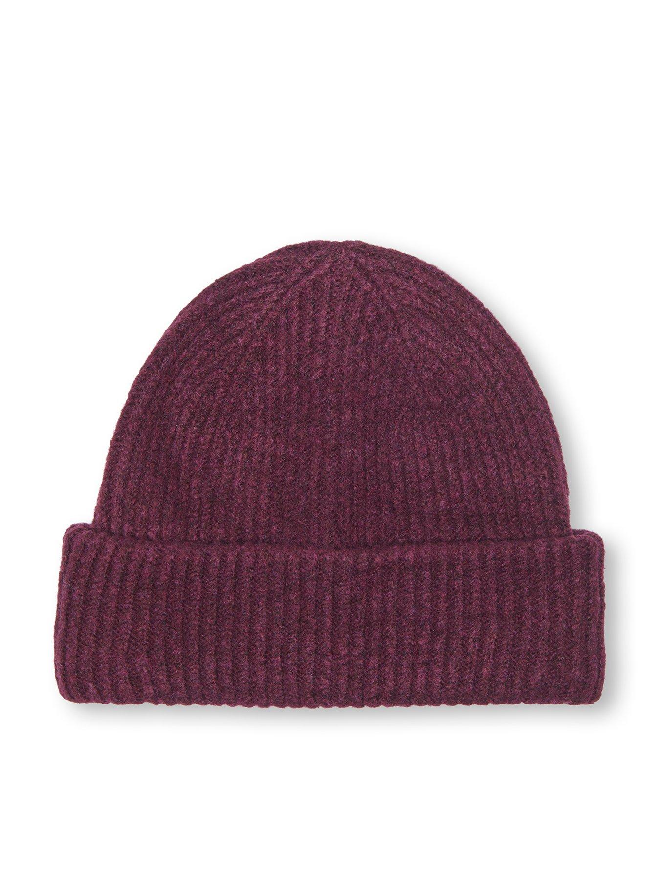 Image 1 of 2 of Only Kids Girls Ribbed Knitted Beanie - Dark Red