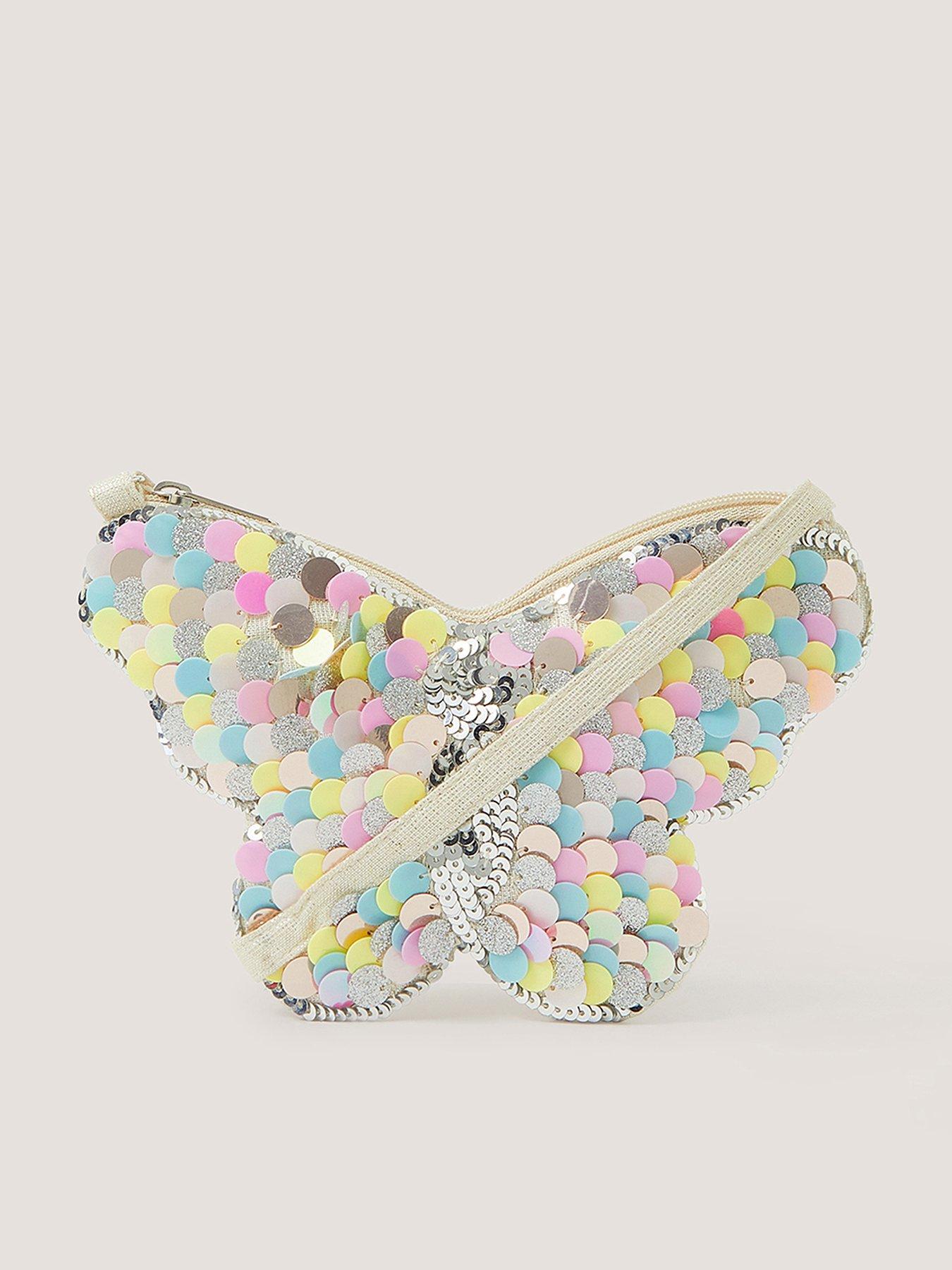 Image 1 of 4 of Monsoon Girls Sequin Butterfly Purse - Multi