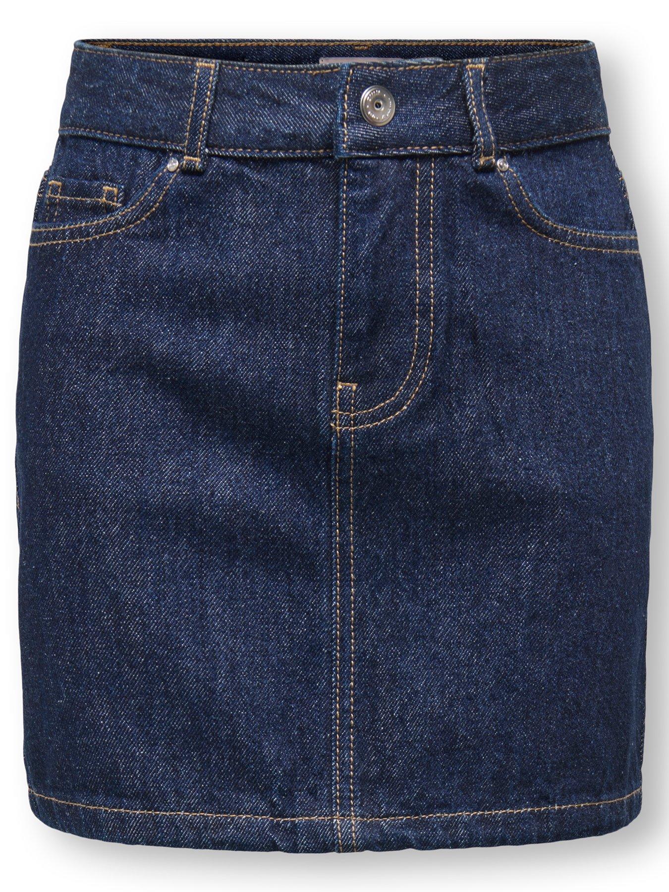Image 2 of 4 of Only Kids Girls Denim Skirt - Dark Blue
