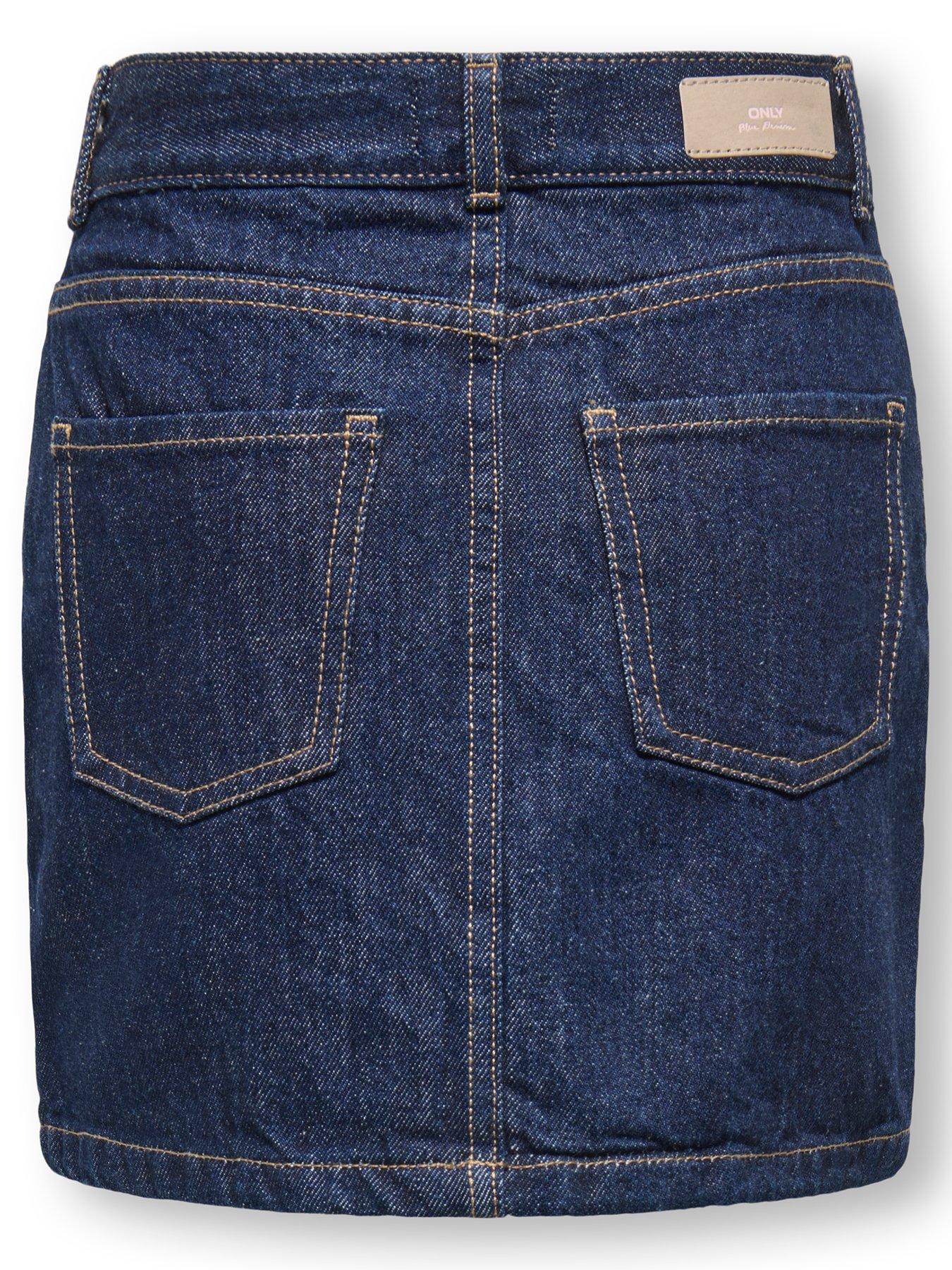 Image 3 of 4 of Only Kids Girls Denim Skirt - Dark Blue