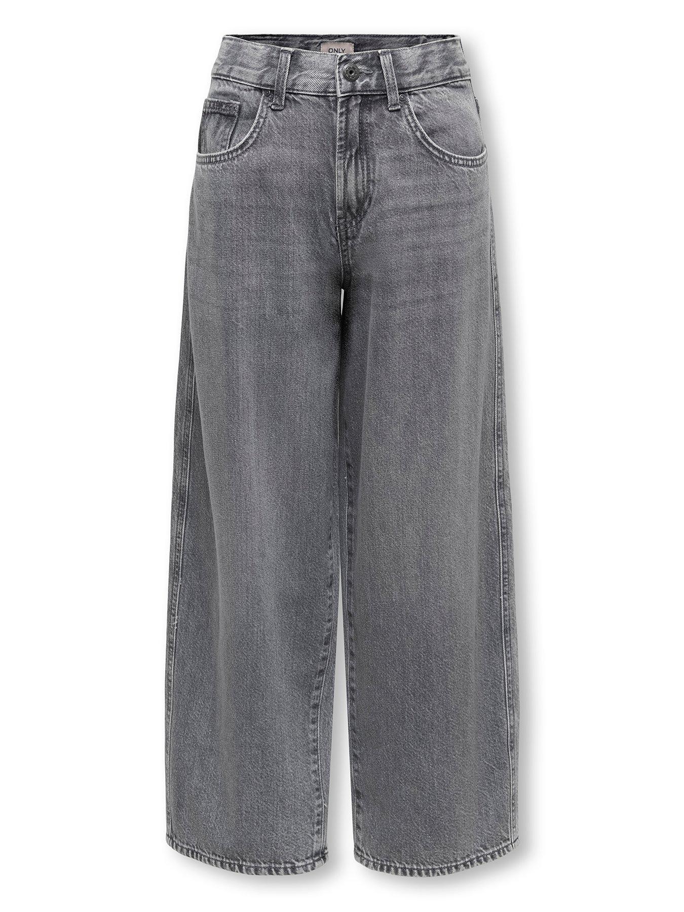 Only Kids Girls Taylor Barrel Jeans - Grey