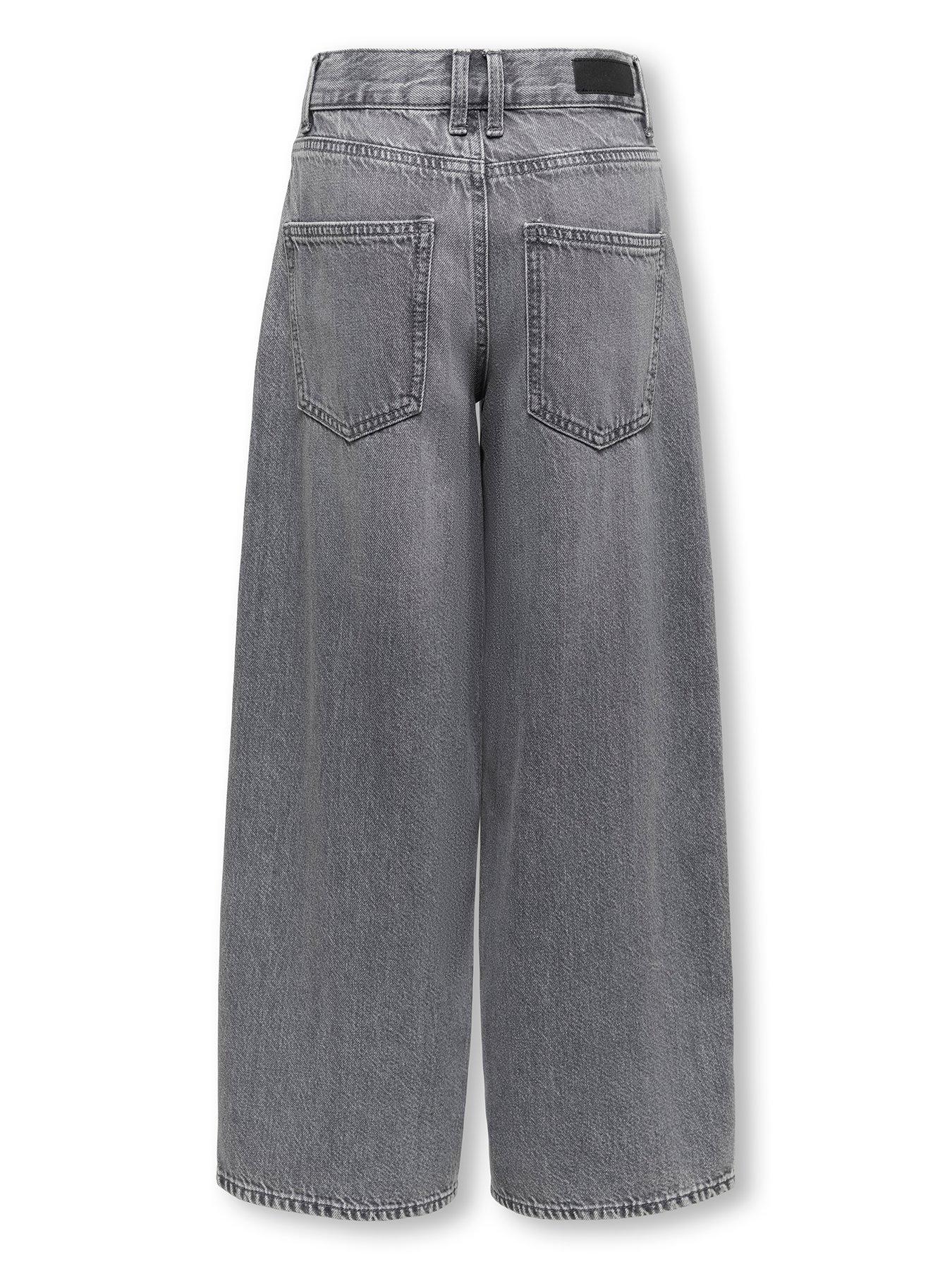 Image 2 of 3 of Only Kids Girls Taylor Barrel Jeans - Grey
