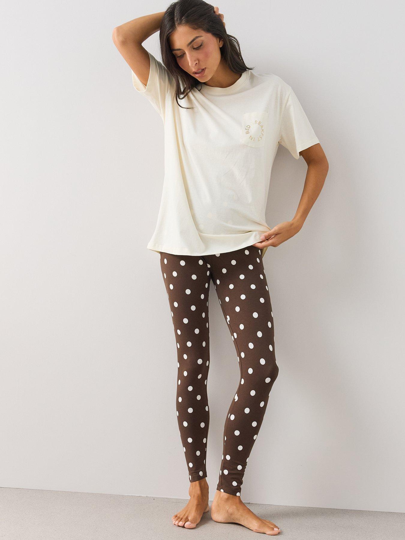 Image 3 of 6 of The Very Collection Womens Longline Stretch Pyjama Set - Brown