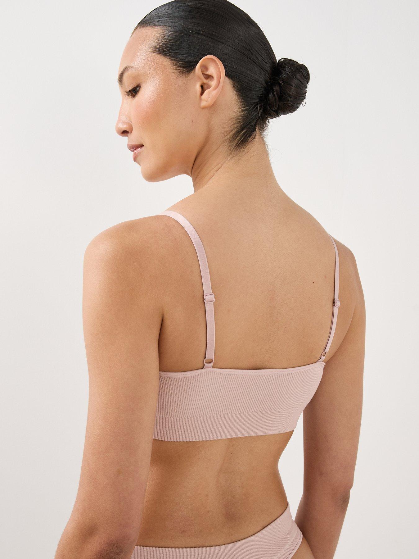 Image 3 of 6 of The Very Collection Womens Seamless Ribbed Adjustable Straps Bralet 2 Pack - Multi