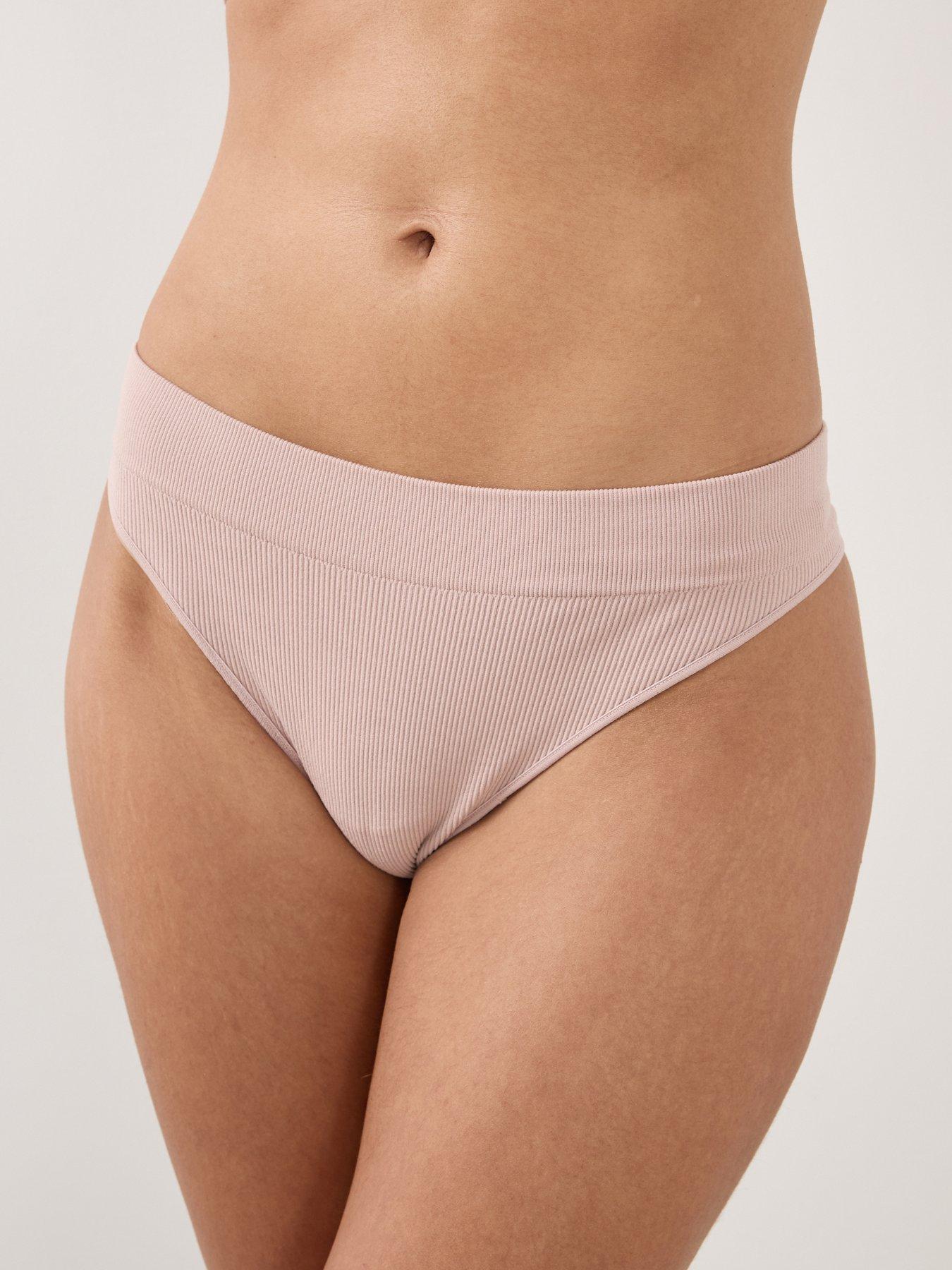Image 5 of 6 of The Very Collection Womens Seamless Ribbed 2 Pack Thongs - Multi