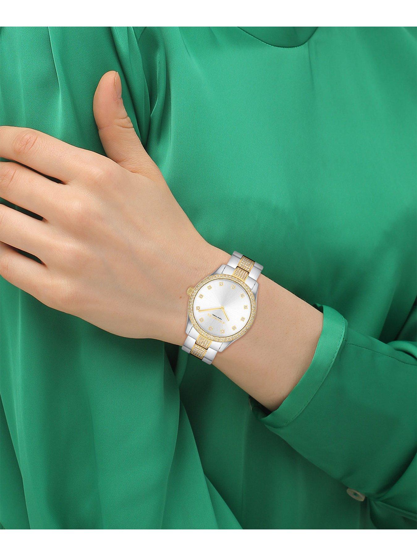 Image 4 of 5 of COACH Coach Ladies Brooks Two Tone Stainless &amp; Gold IP Bracelet Watch