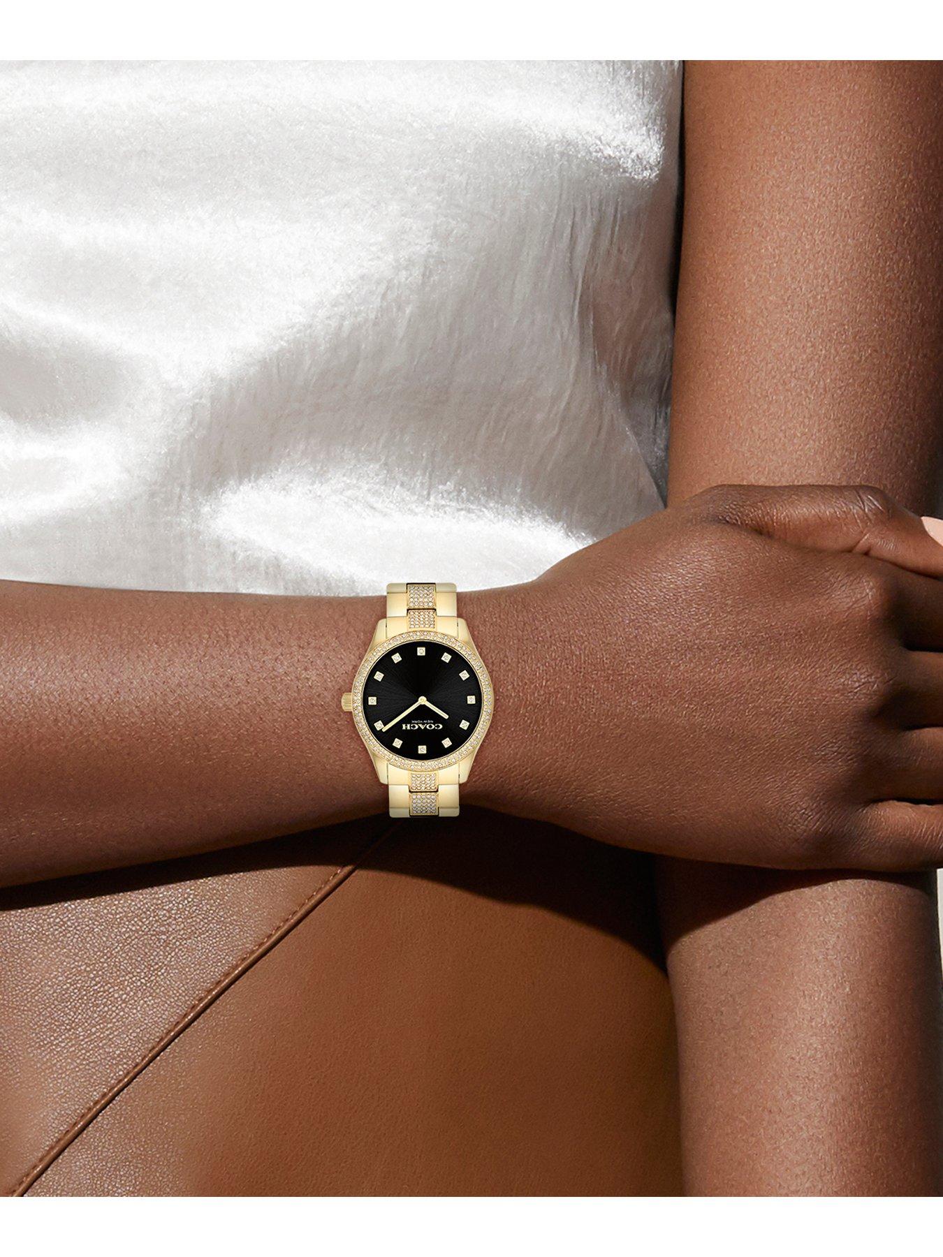 Image 4 of 5 of COACH Coach Ladies Brooks Gold IP Bracelet Watch