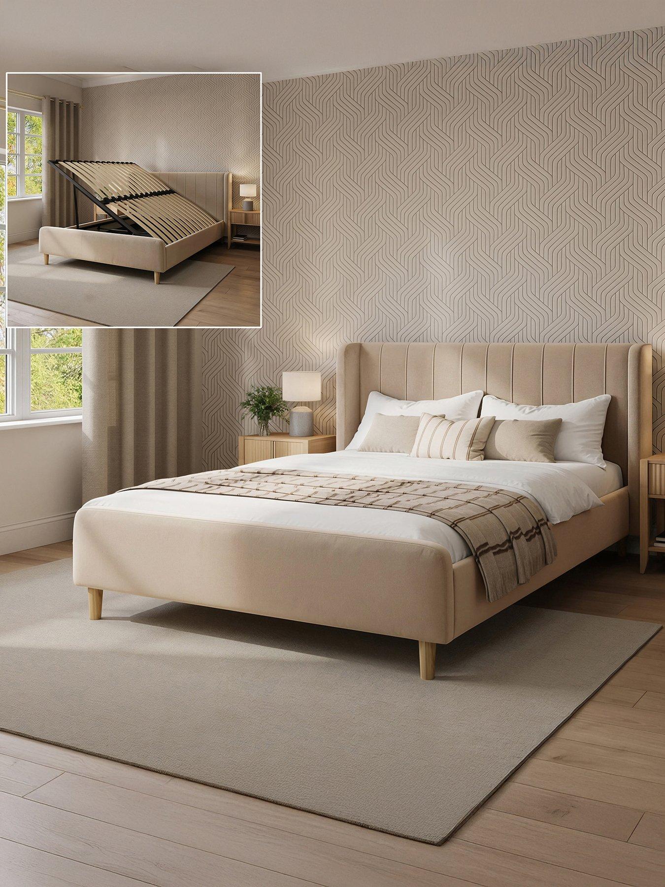 XR Living Lola Shadow Ottoman Bed - Natural Stone