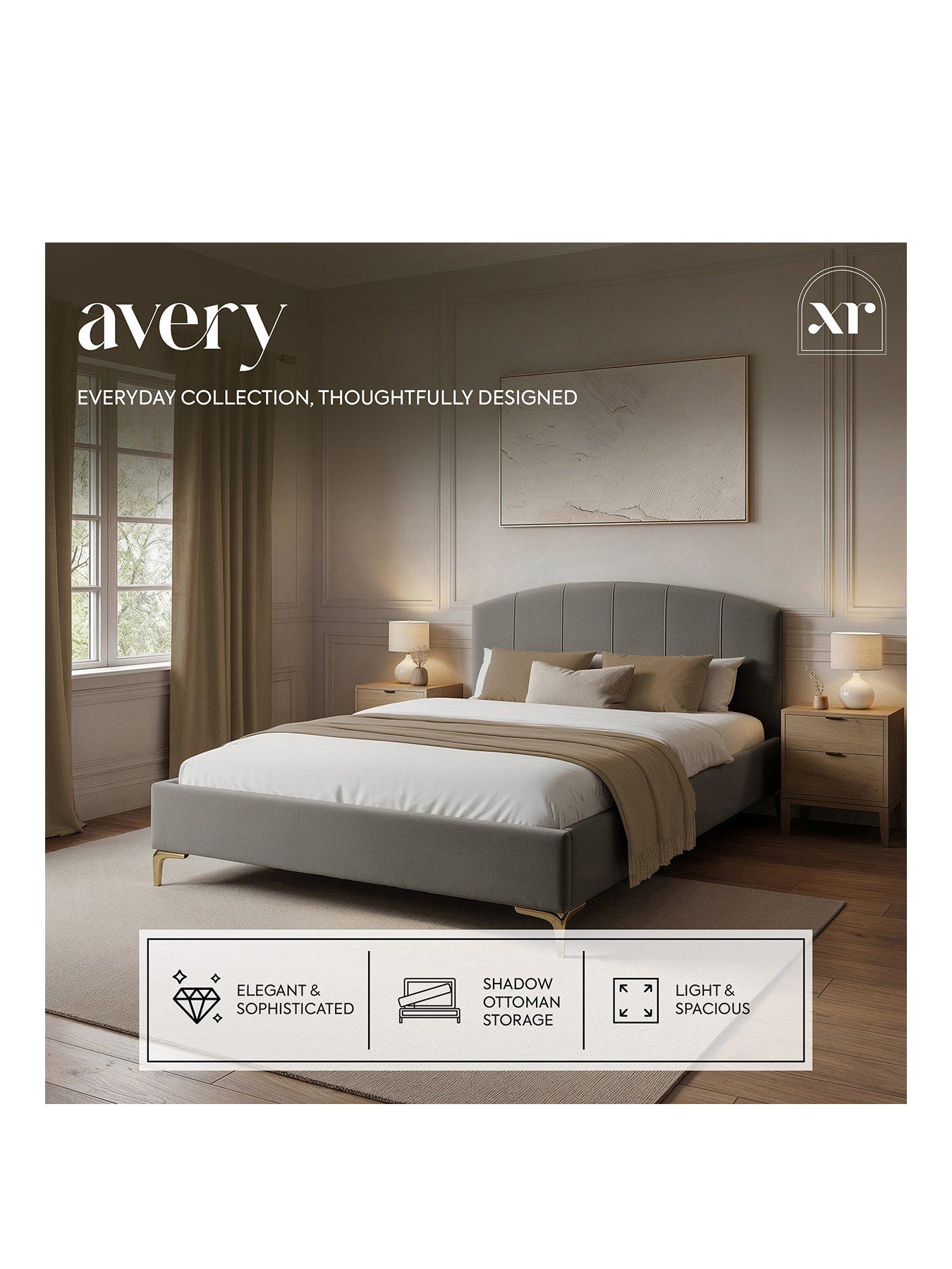 Image 2 of 7 of XR Living Avery Shadow Ottoman Bed - Grey - Double