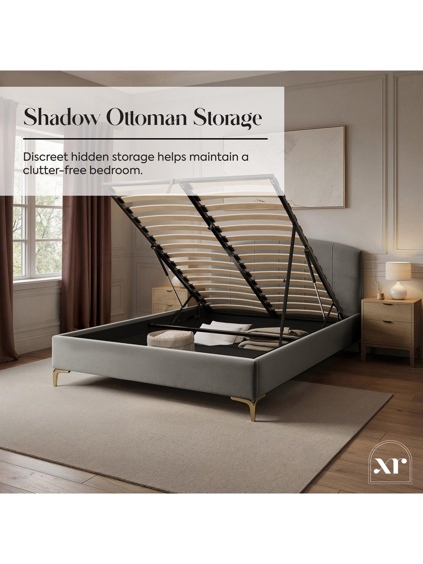 Image 5 of 7 of XR Living Avery Shadow Ottoman Bed - Grey - Double