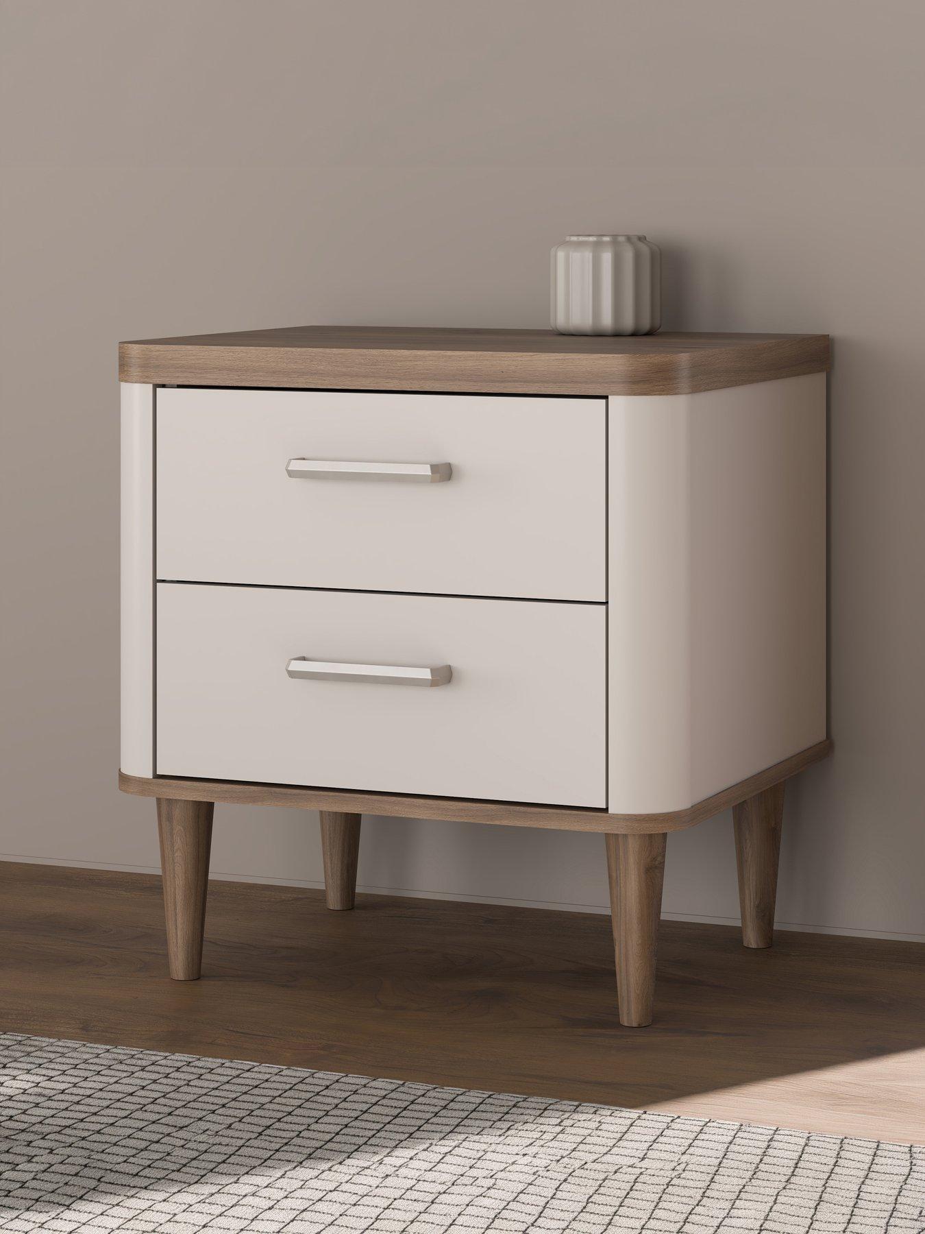 Lacetti 2 Drawer Bedside Chest