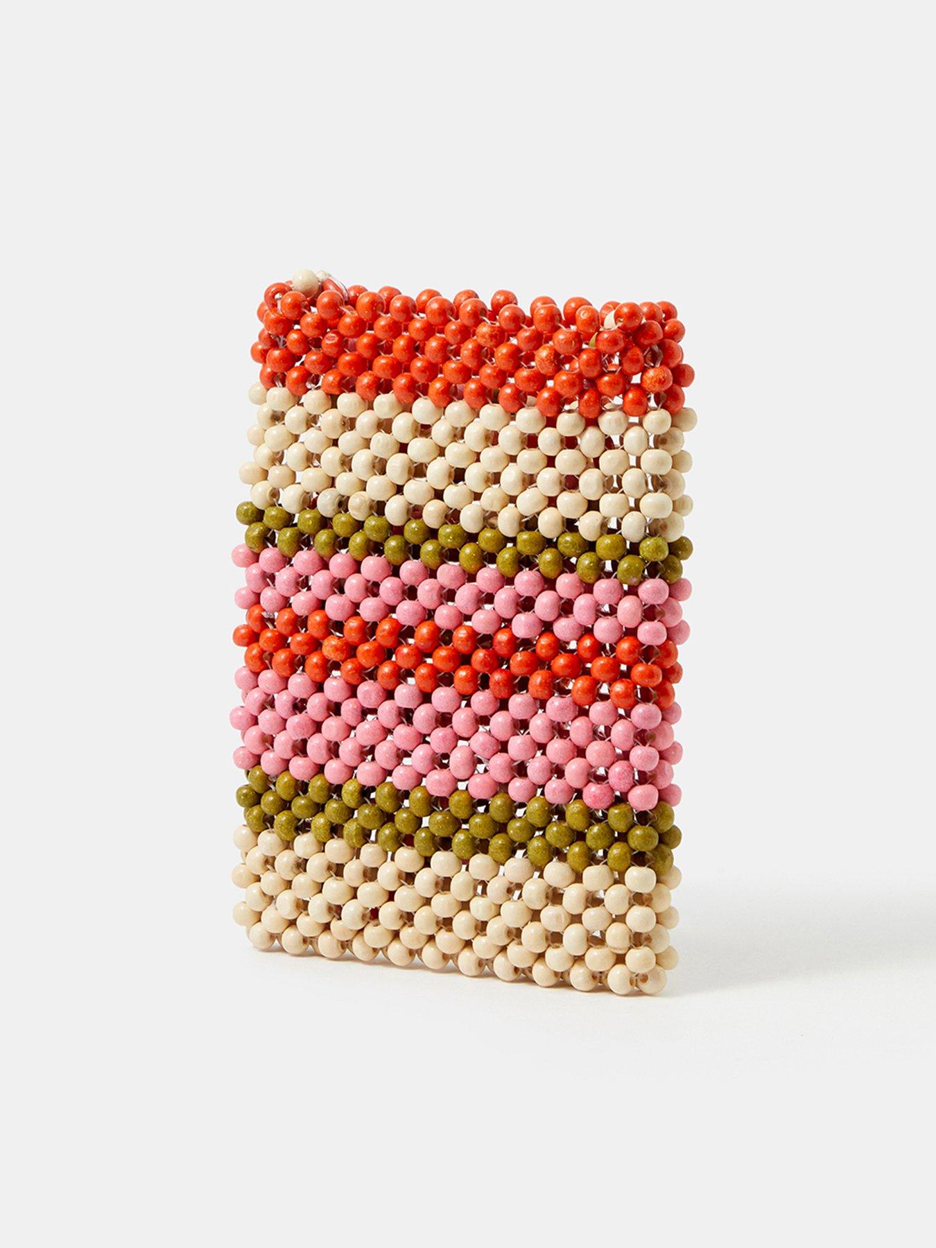 Image 3 of 4 of Accessorize Beaded &nbsp;Stripe Phone Bag - Multi