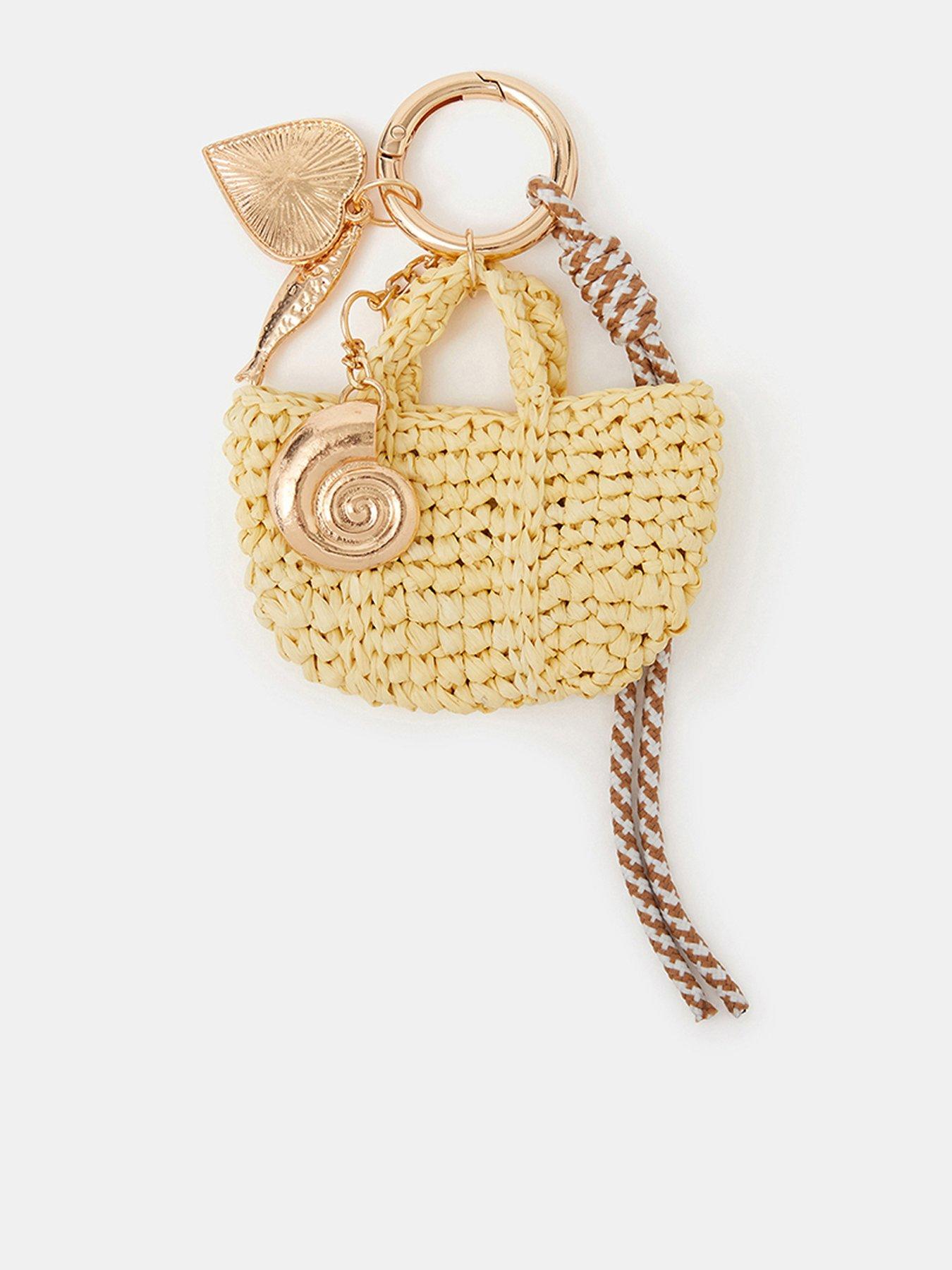 Image 1 of 3 of Accessorize Mini Summer Bag Charm - Cream