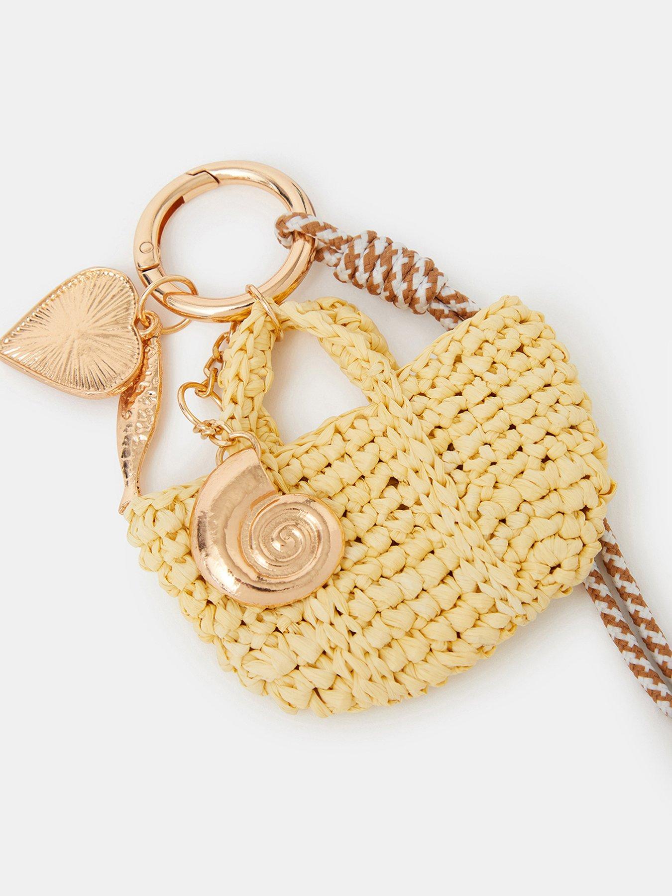 Image 2 of 3 of Accessorize Mini Summer Bag Charm - Cream