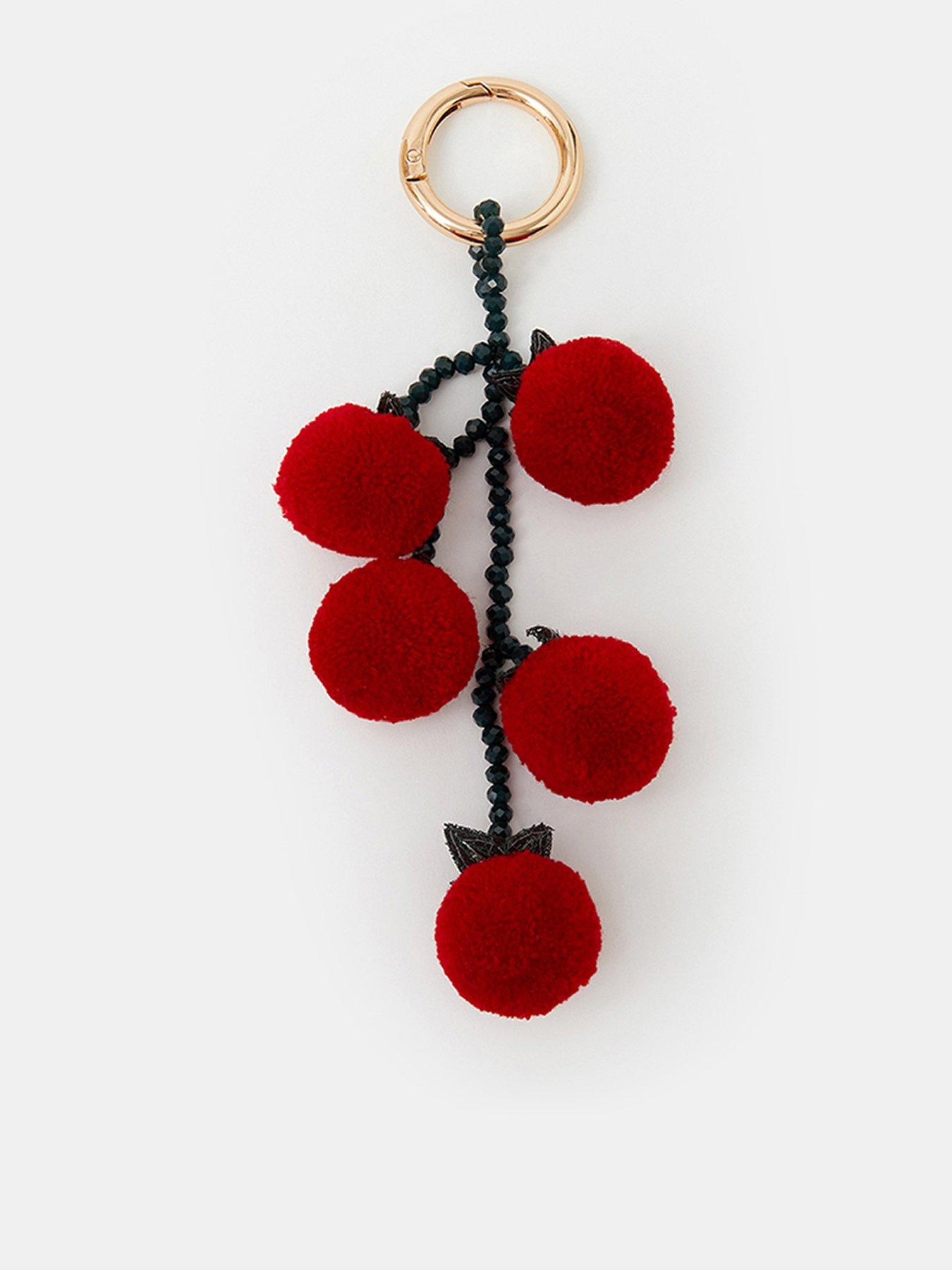 Image 1 of 2 of Accessorize Tomato Vine Bag Charm - Red
