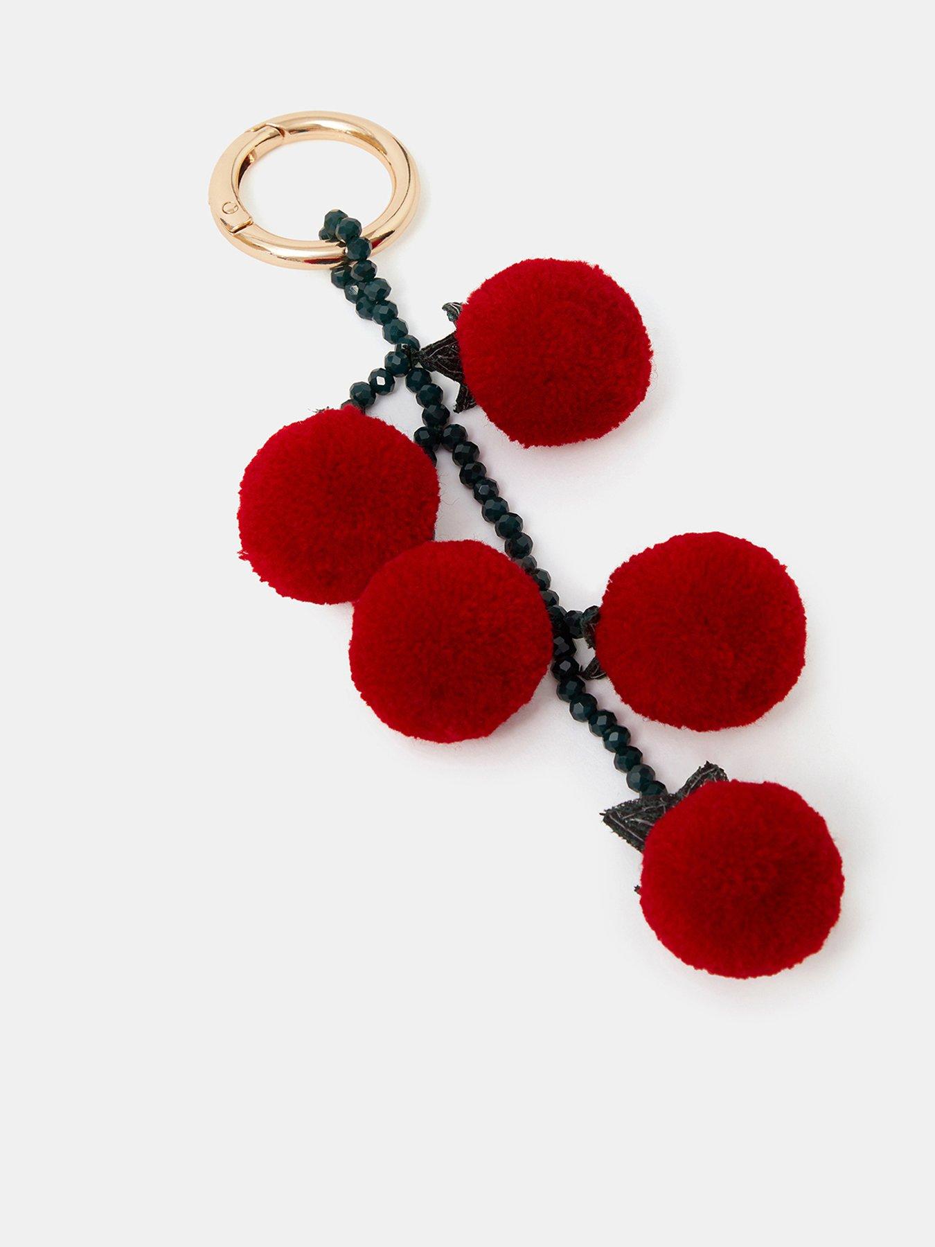 Image 2 of 2 of Accessorize Tomato Vine Bag Charm - Red