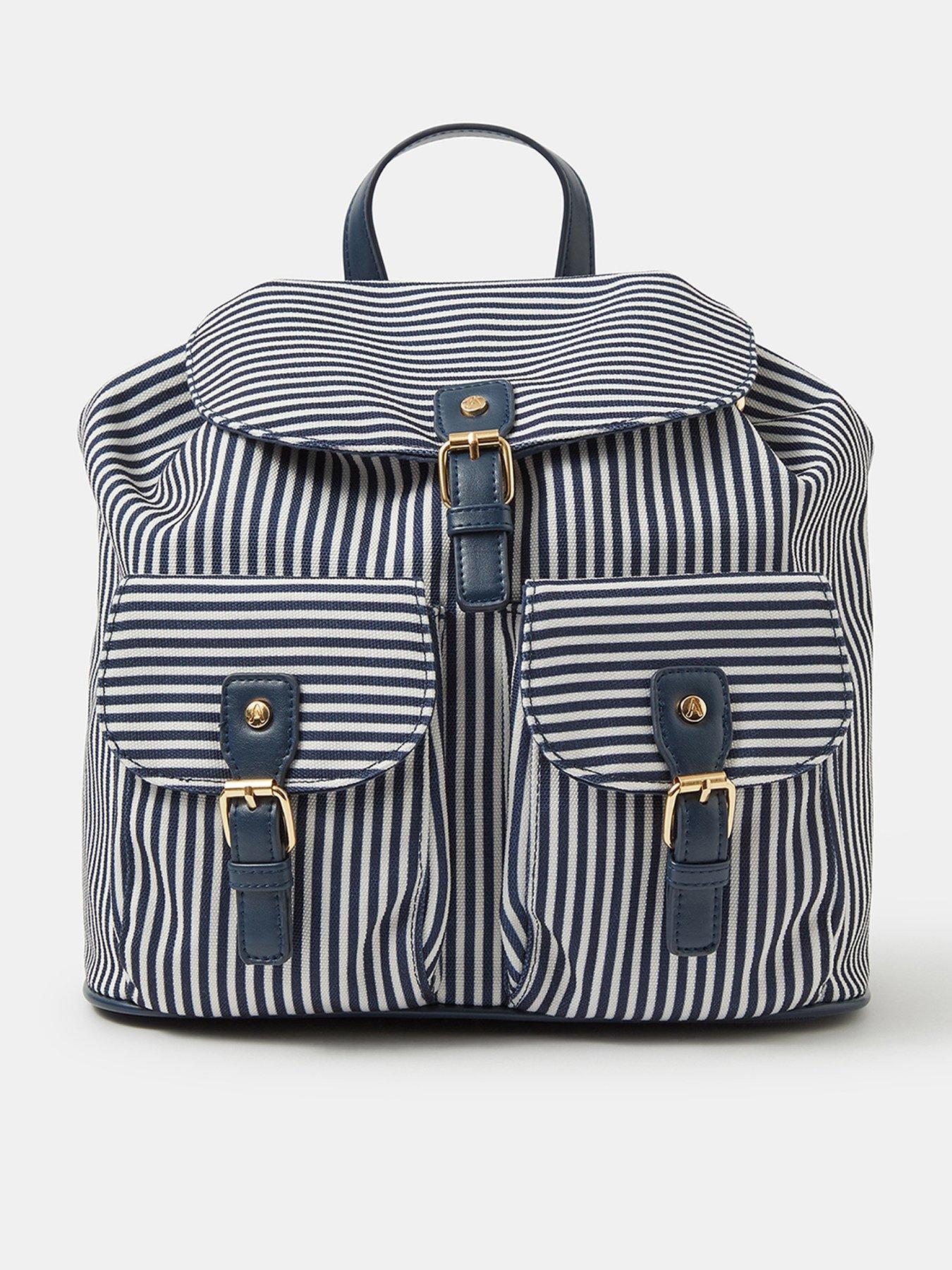 Image 1 of 5 of Accessorize Stripe Print Backpack