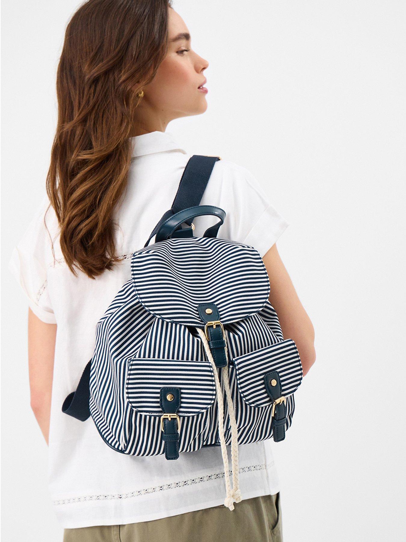 Image 2 of 5 of Accessorize Stripe Print Backpack