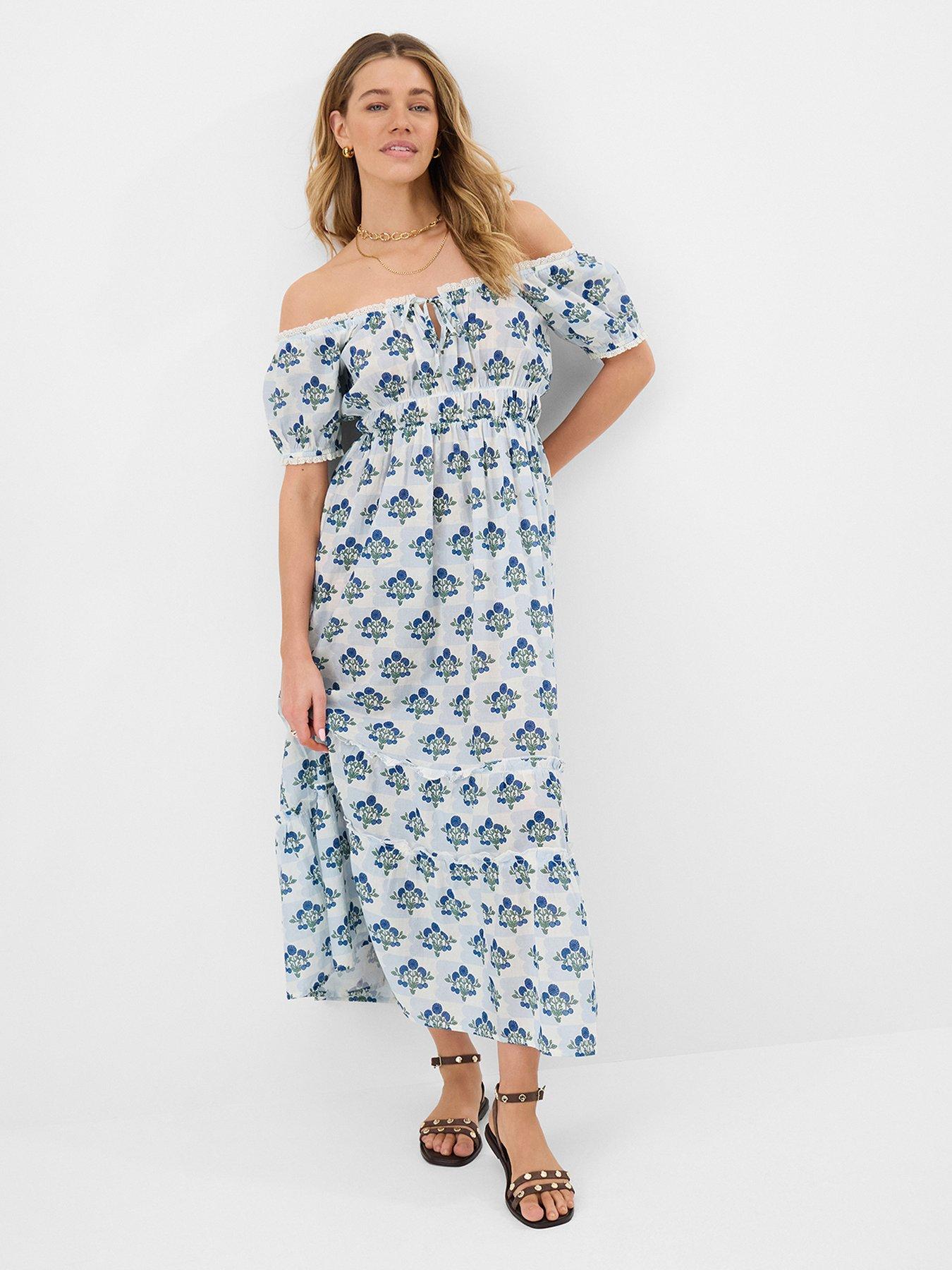 accessorize-off-the-shoulder-floral-midi-dressfront
