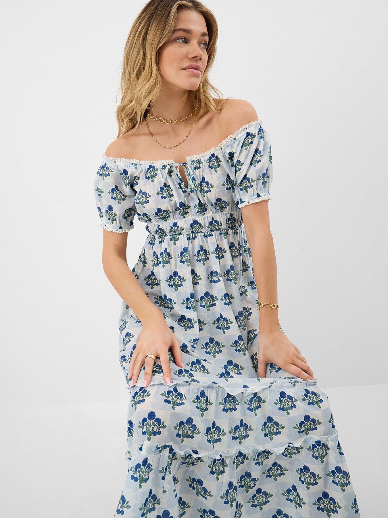 accessorize-off-the-shoulder-floral-midi-dressoutfit
