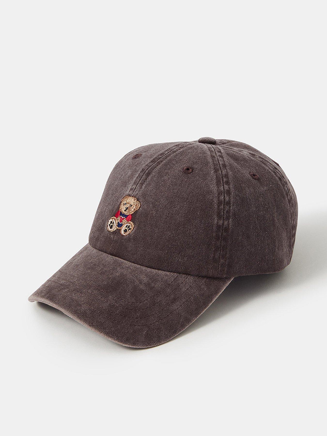 Accessorize Teddy Bear Denim Cap - Brown
