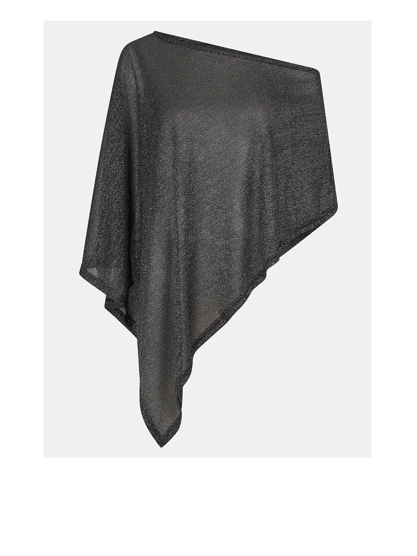 Accessorize Shimmer Poncho - Black