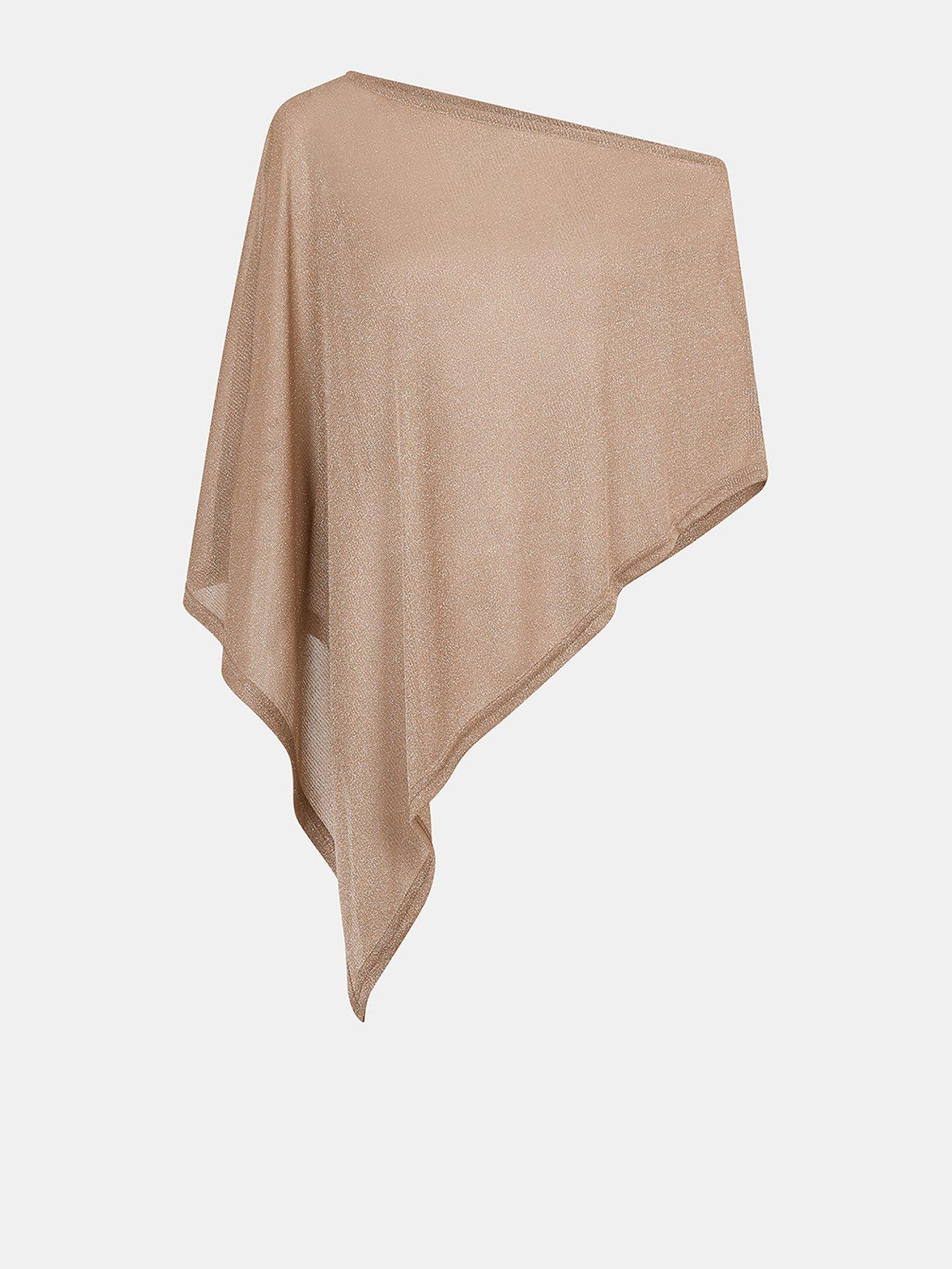 Accessorize Shimmer Poncho - Gold