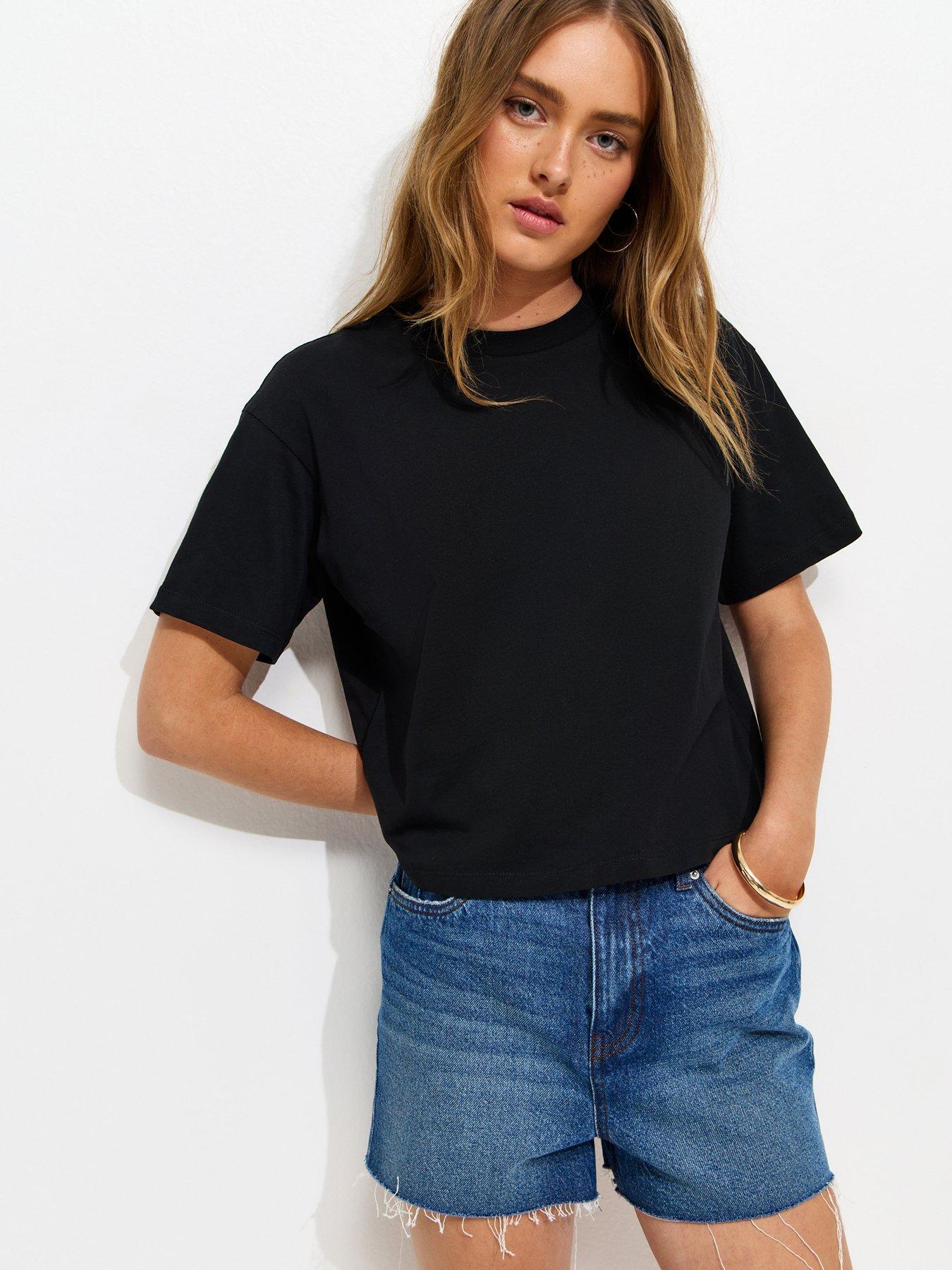 New Look Cotton Boxy T-Shirt - Black