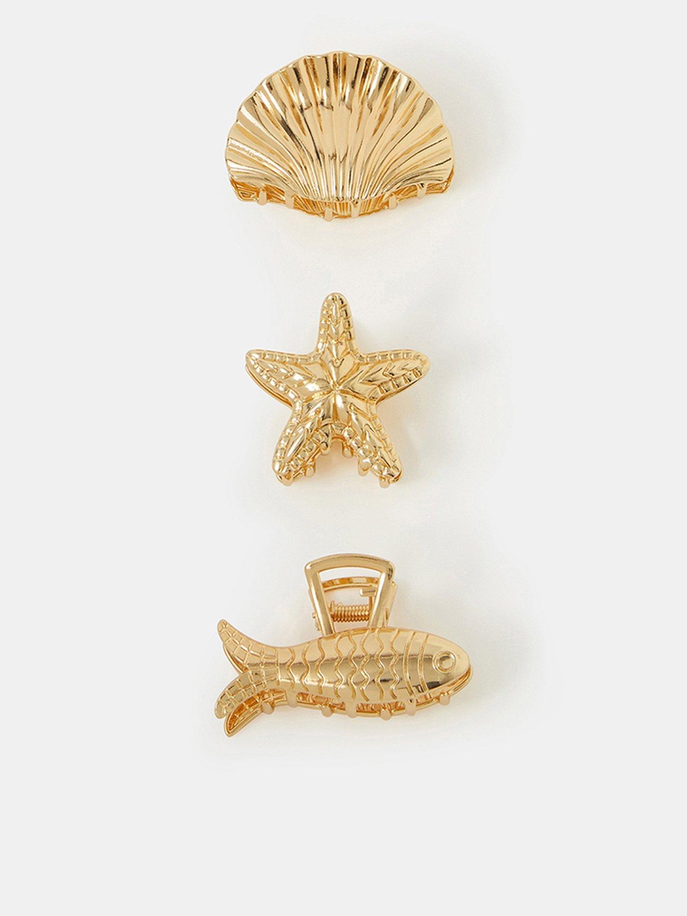 Accessorize 3-pack Ocean Metal Claw Clips