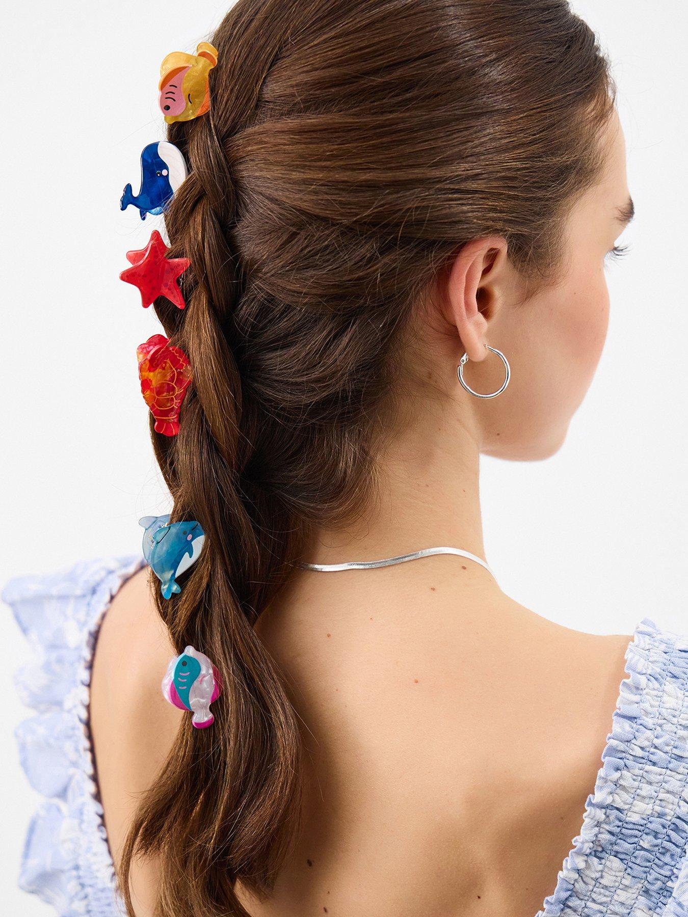 Image 2 of 3 of Accessorize 6-pack Mini Ocean Friends Claw Clips