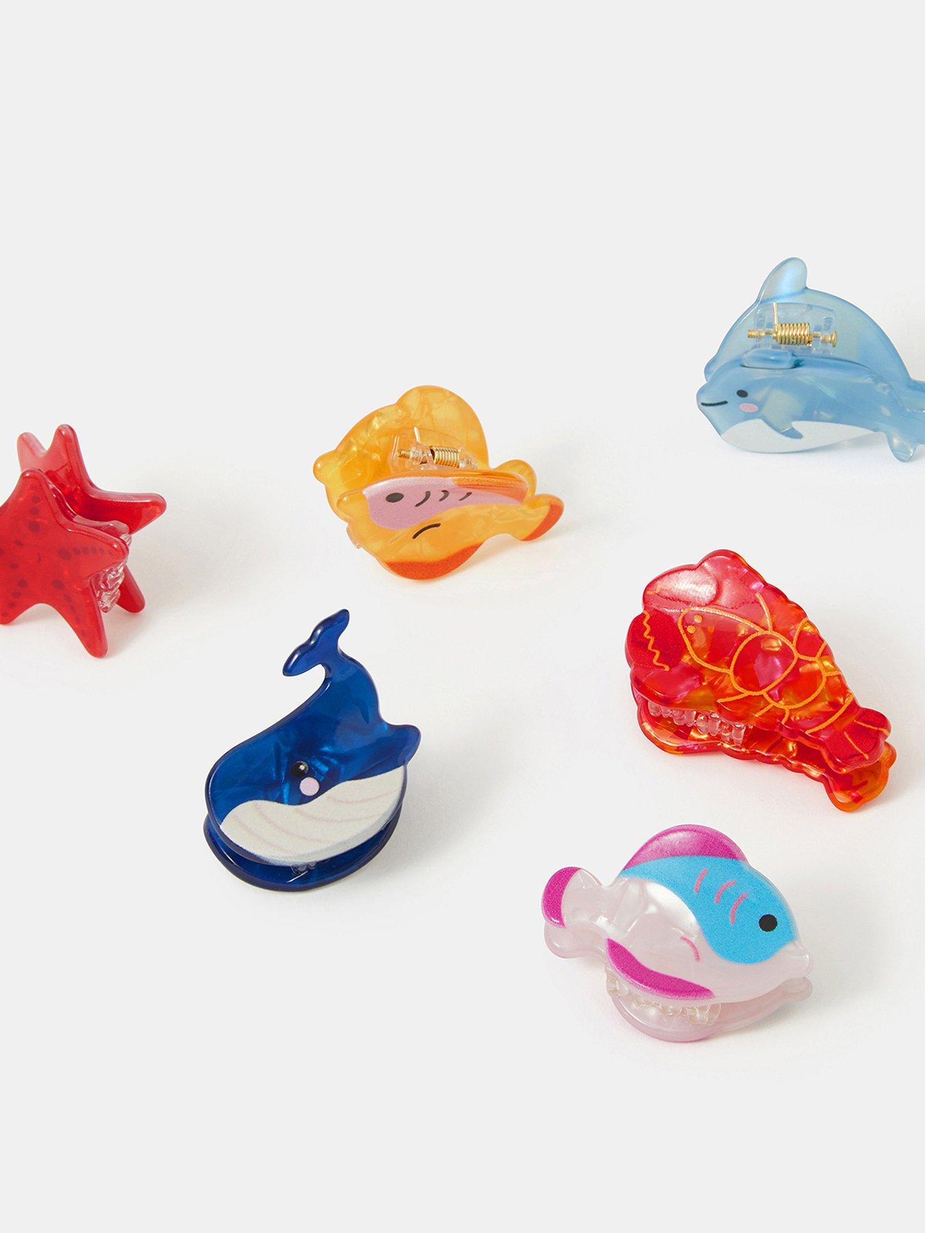 Image 3 of 3 of Accessorize 6-pack Mini Ocean Friends Claw Clips