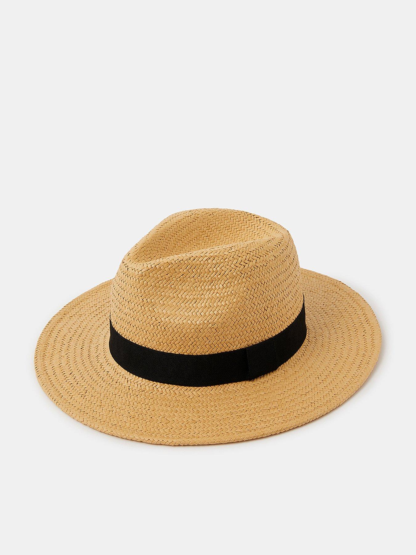 Accessorize Straw Panama Hat - Brown
