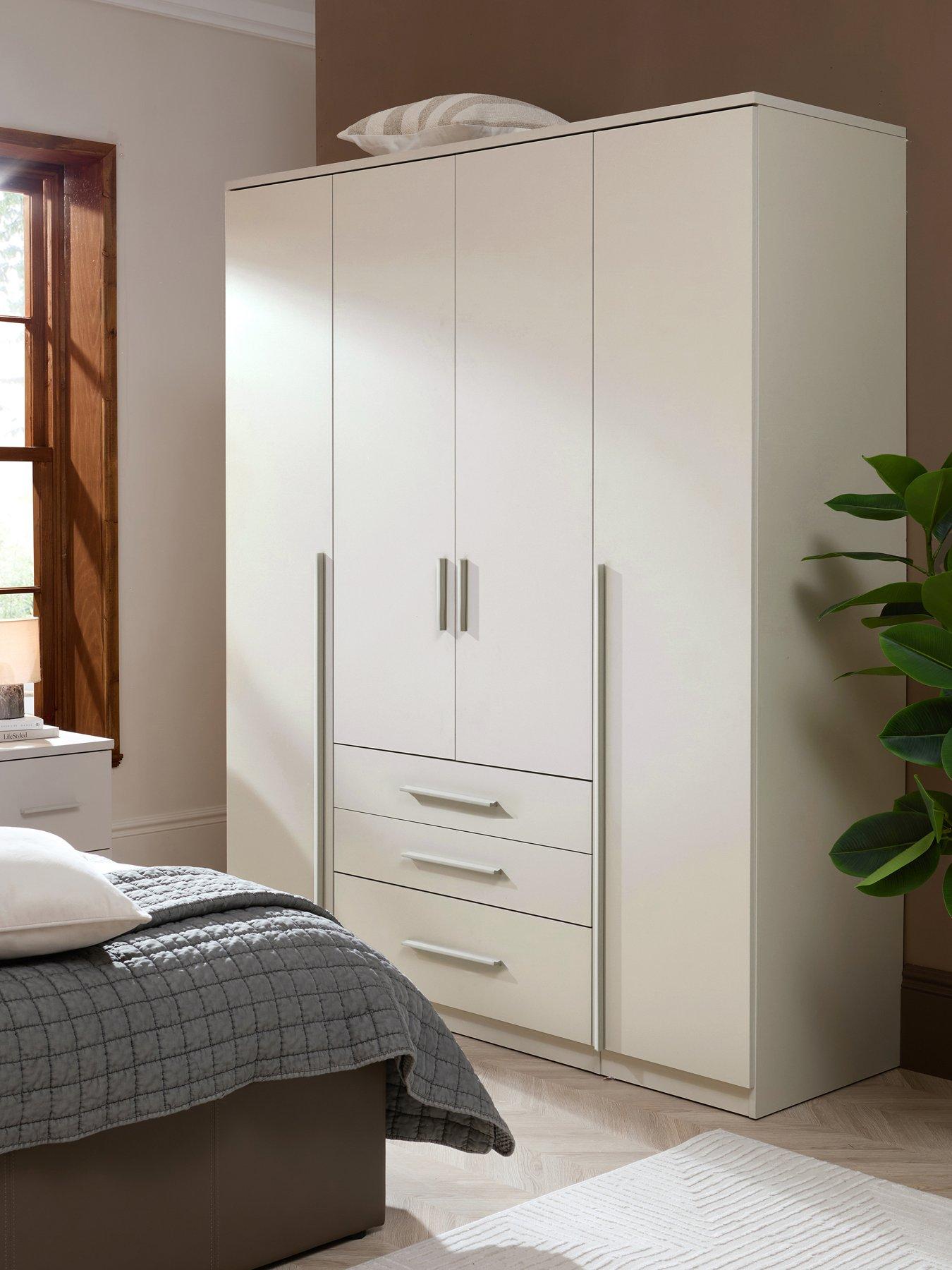 The Very Collection Murcia 4 Door, 3 Drawer Combi Wardrobe - Oatmeal