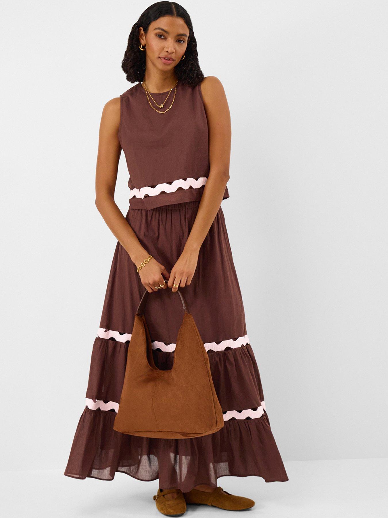 Image 3 of 4 of Accessorize Ric Rac Top - Brown