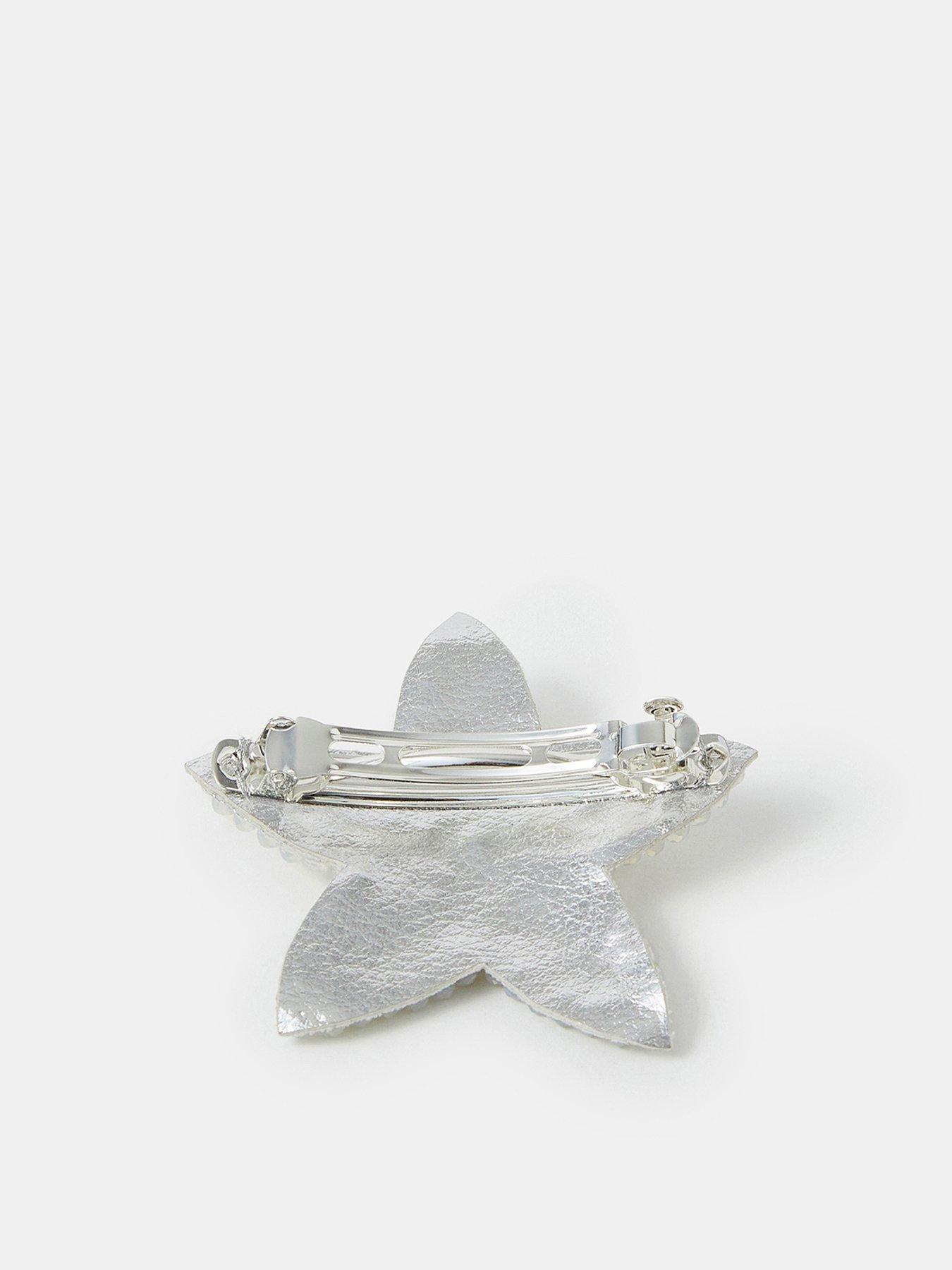 Image 3 of 4 of Accessorize Beaded Starfish Barrette Hair Clip