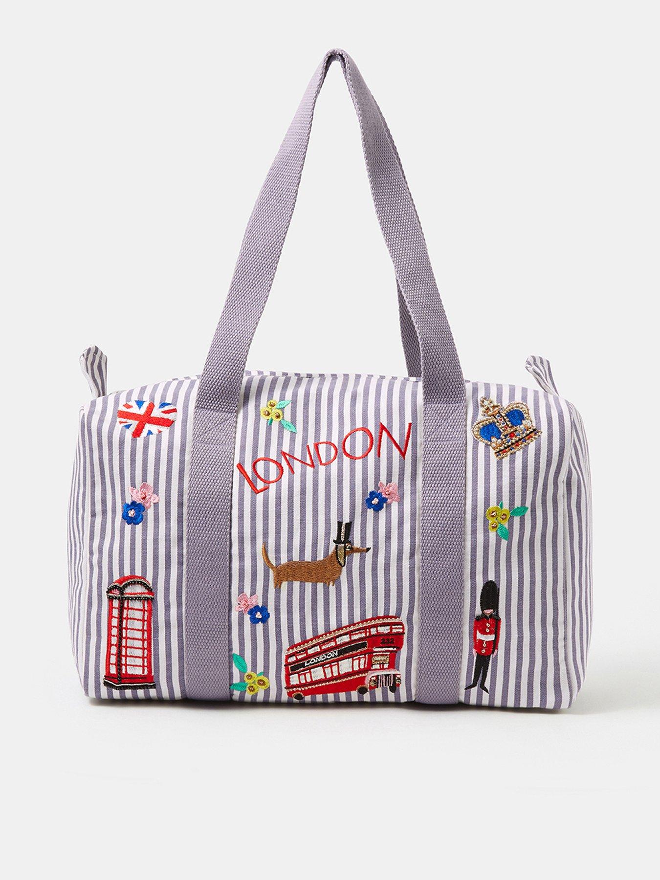 Image 1 of 5 of Accessorize London Stripe Underseat Bag - Multi