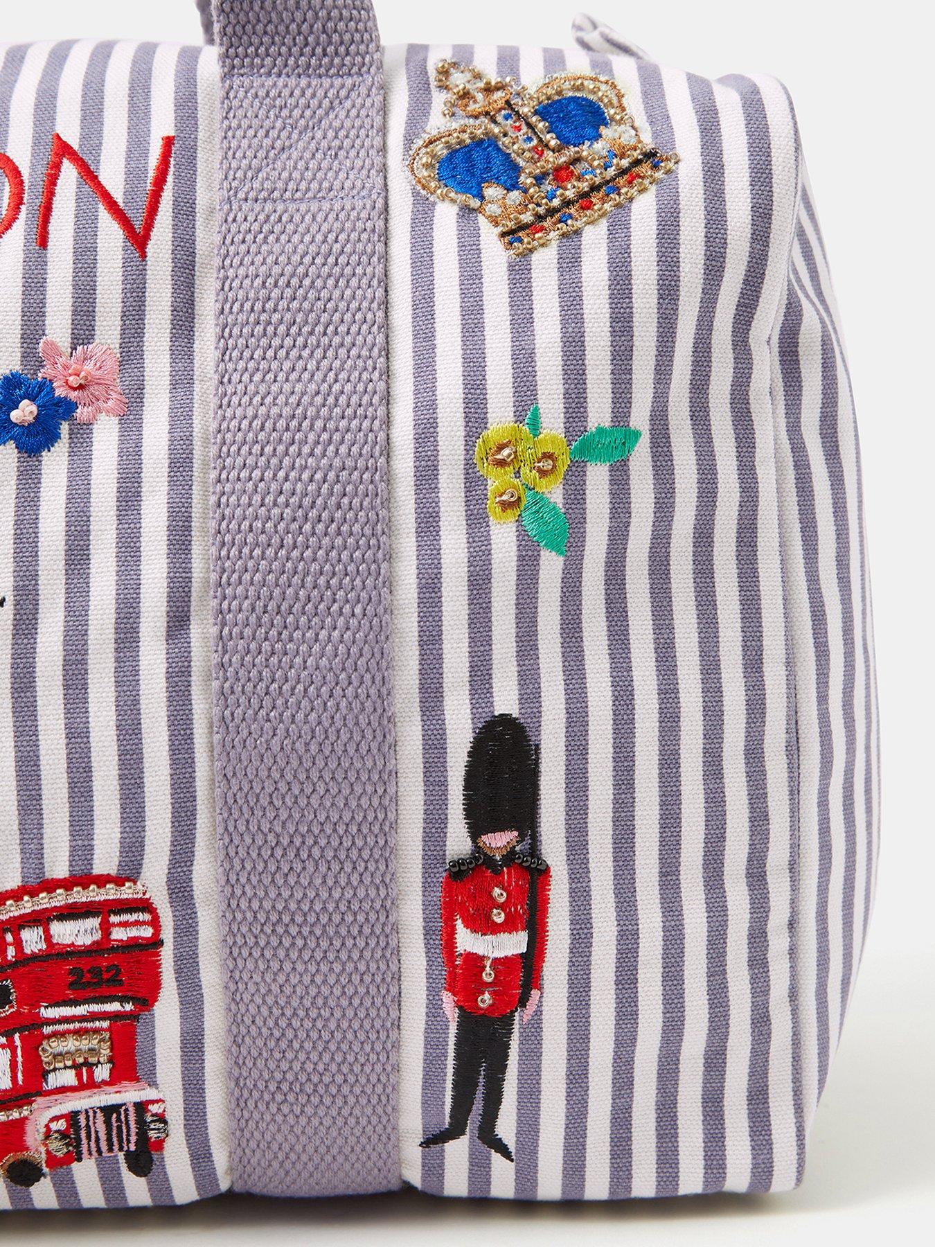 Image 4 of 5 of Accessorize London Stripe Underseat Bag - Multi