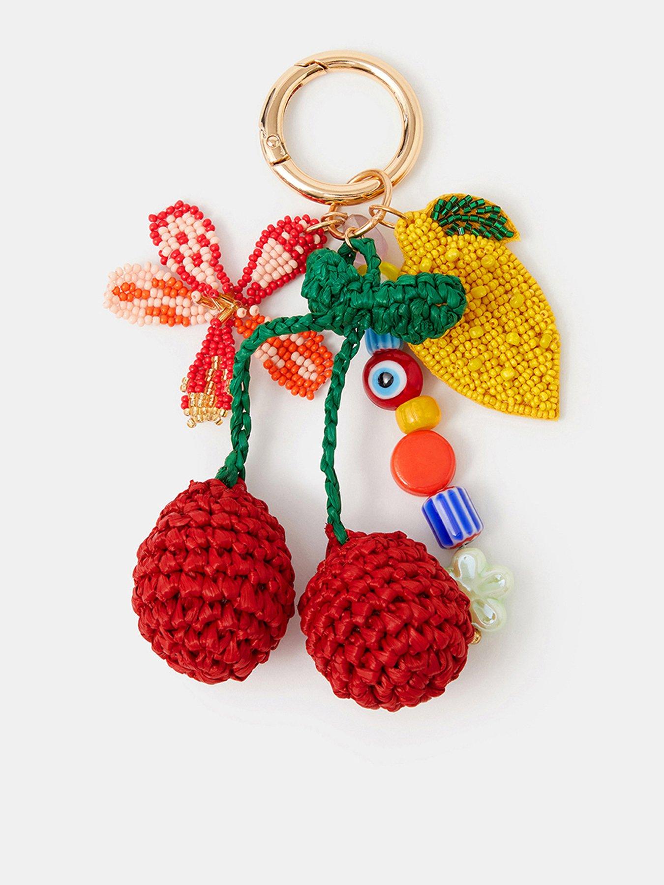 Accessorize Beaded Fruit Bag Charm