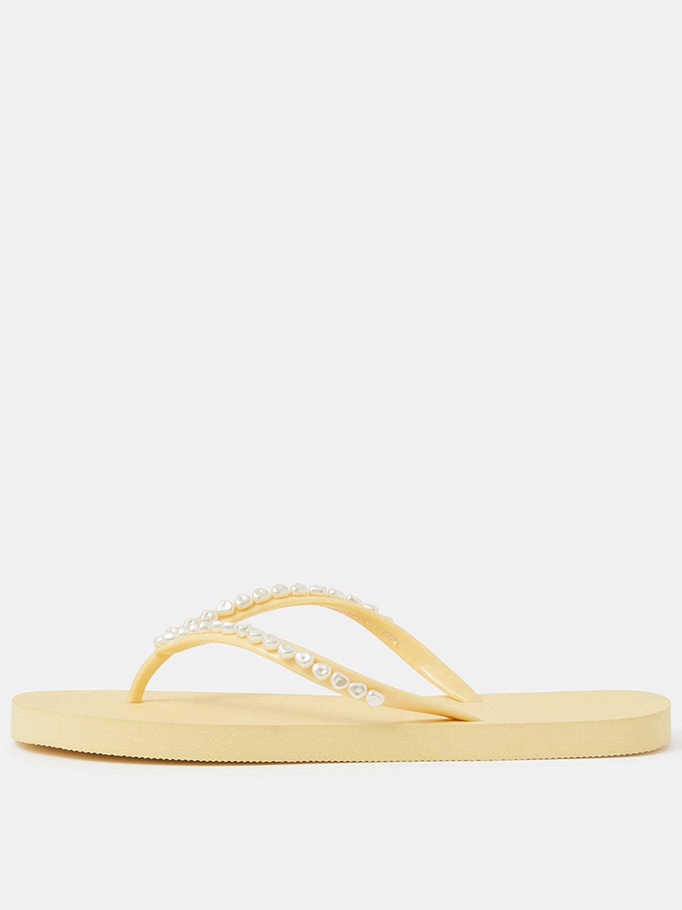 Accessorize Pearl Flip Flops