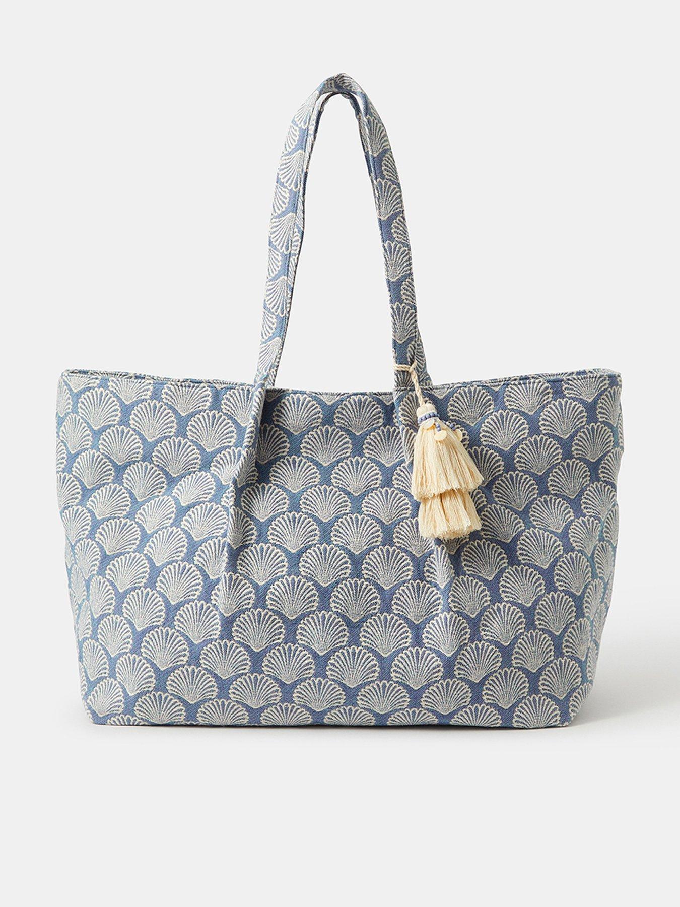 Accessorize Shell Print Weekend Bag - Blue