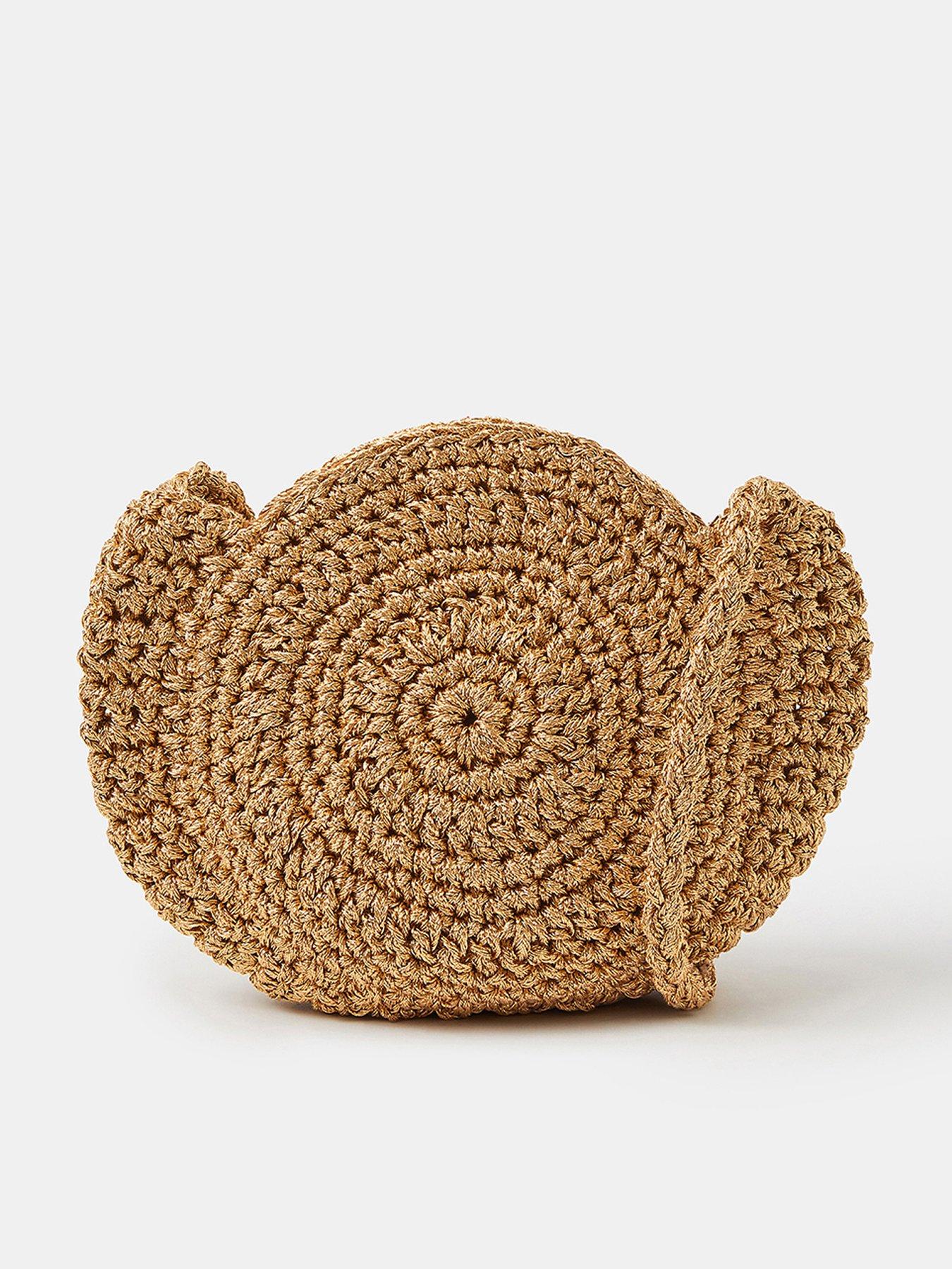 Accessorize Metallic Shell Macramã© Crossbody Bag