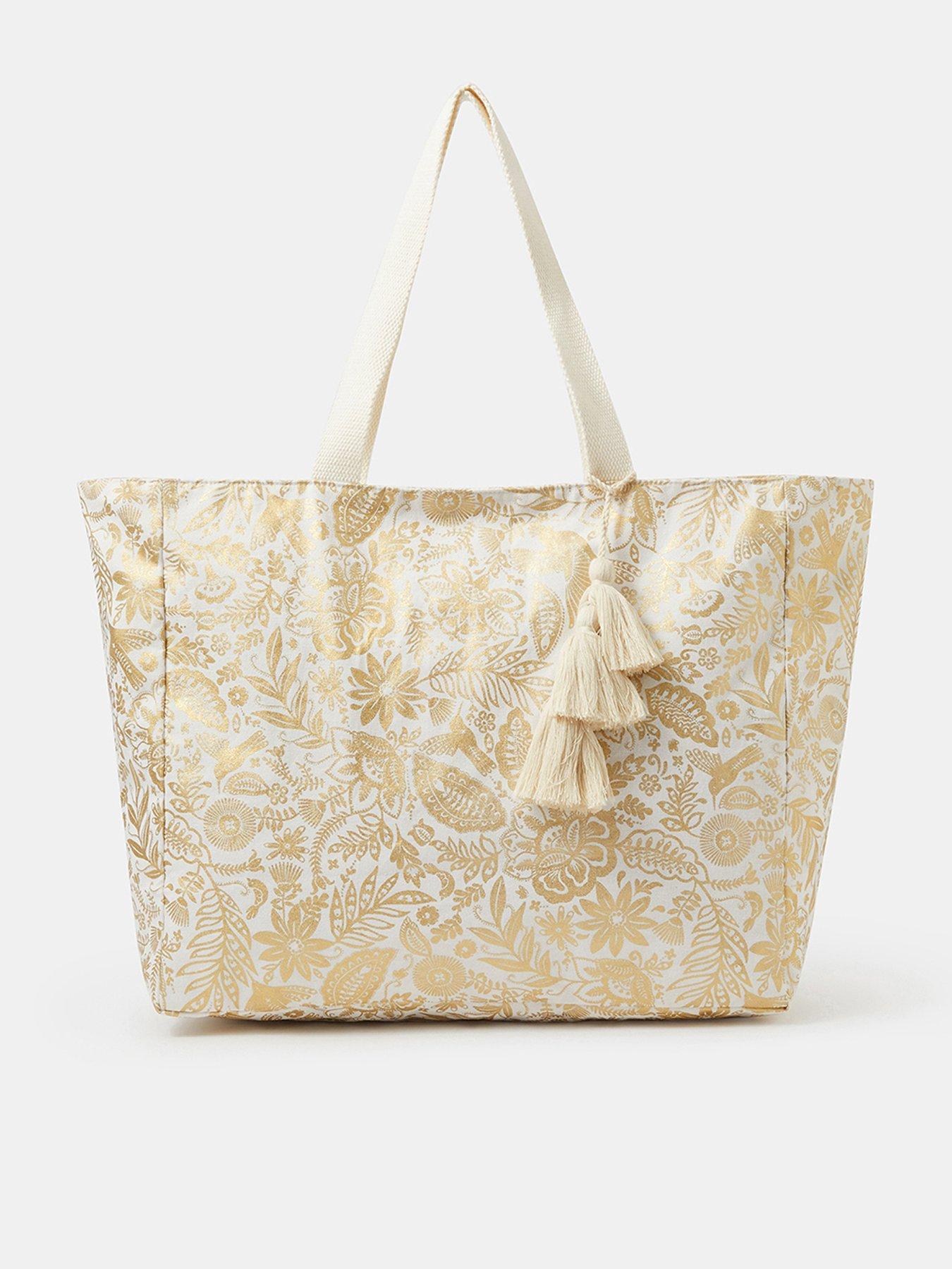 Accessorize Shimmer Paisley Beach Tote Bag