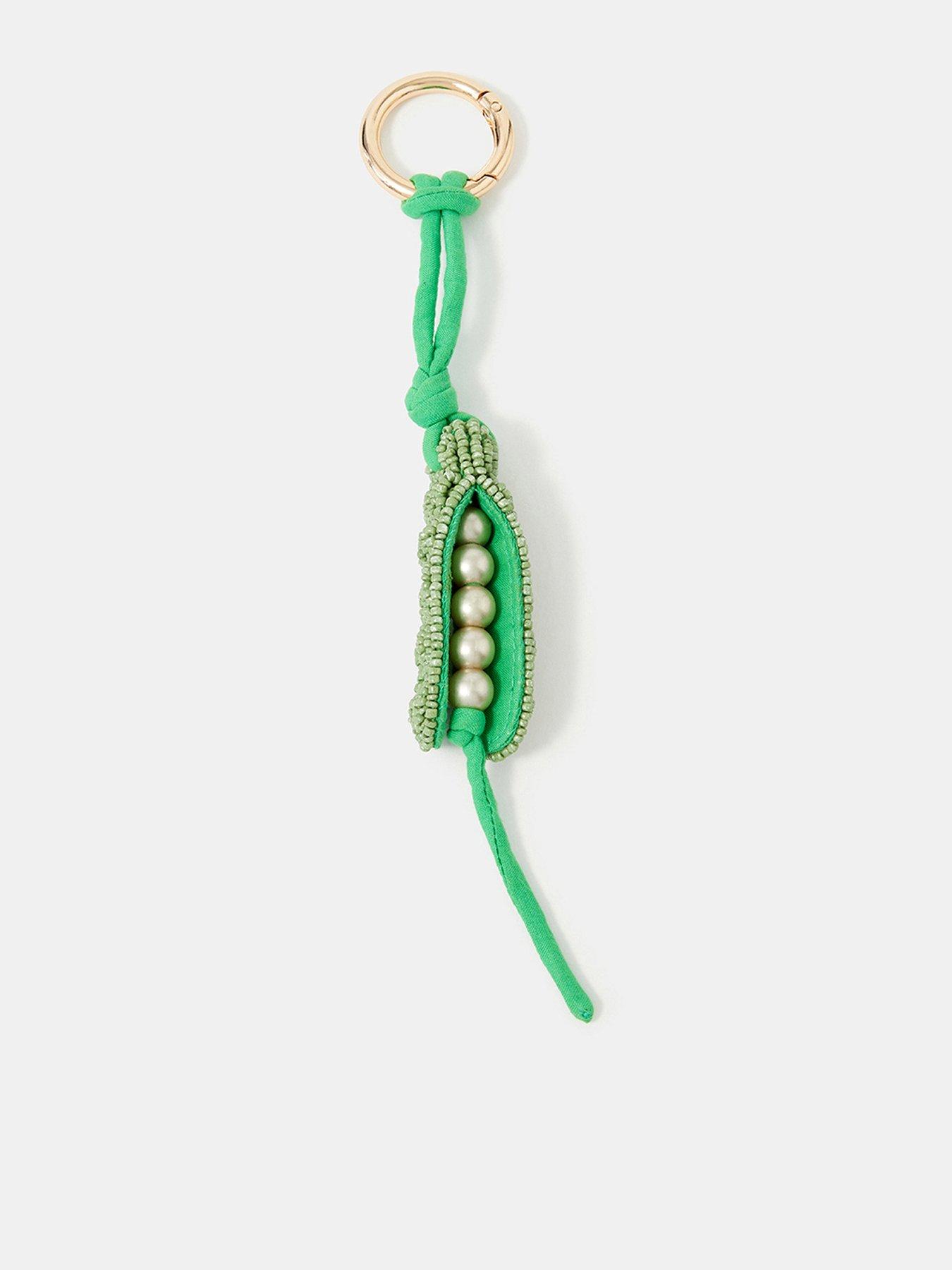 Image 1 of 3 of Accessorize Peas In A Pod Bag Charm - Green