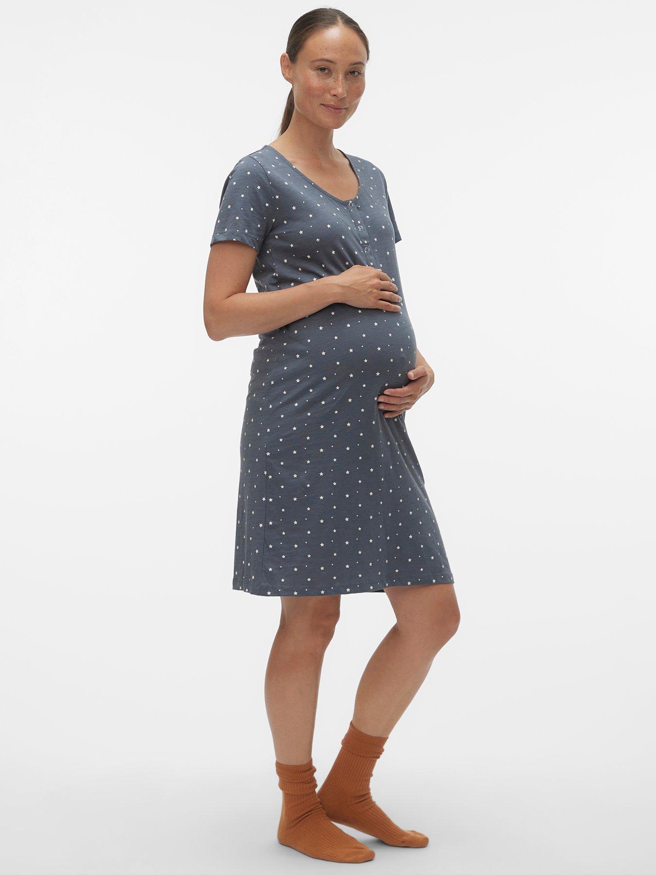 Mamalicious Maternity Night Gown - Grey