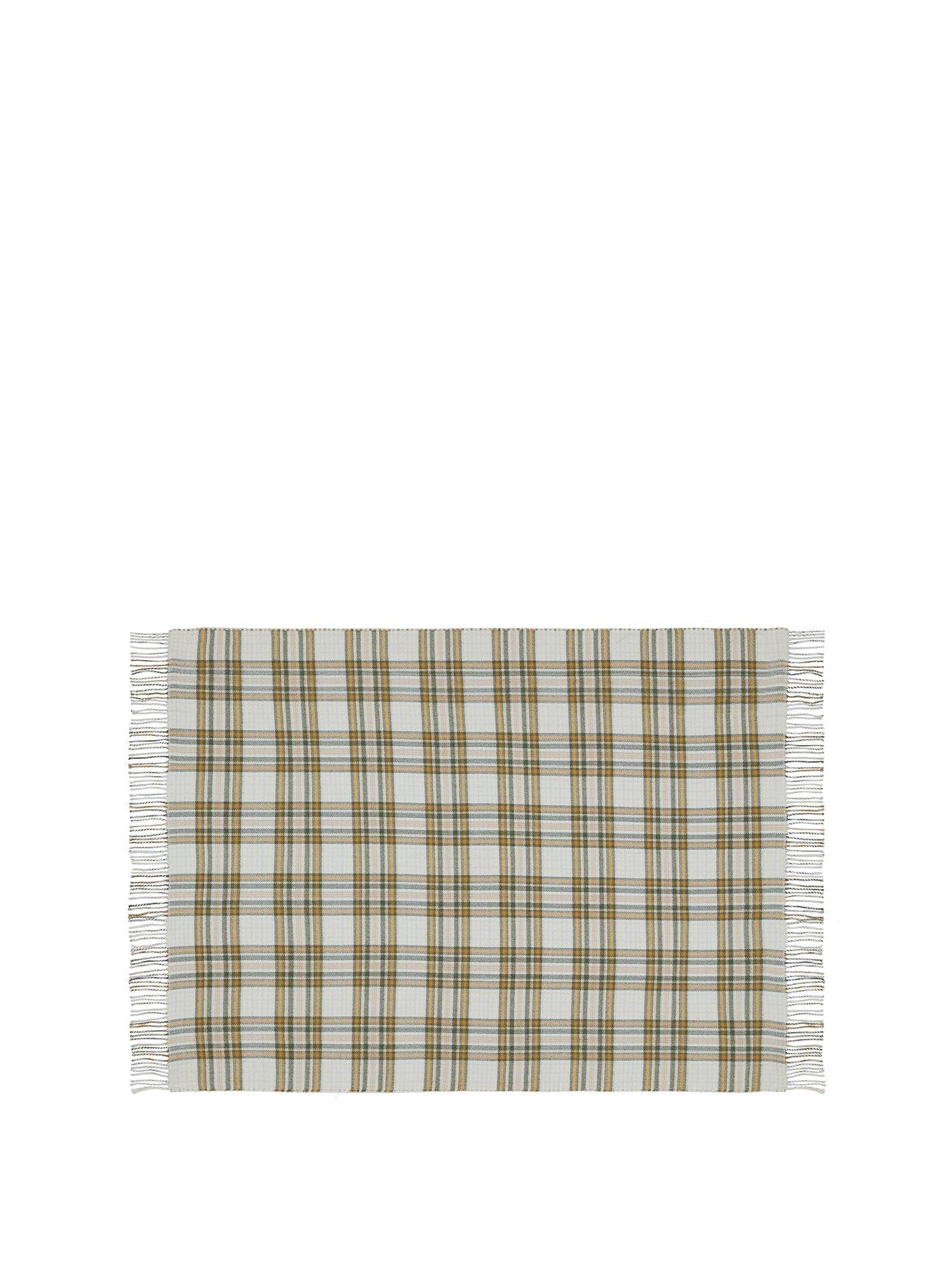 Image 2 of 5 of Laura Ashley Padbury Check Throw 150cm X 200cm  Olive
